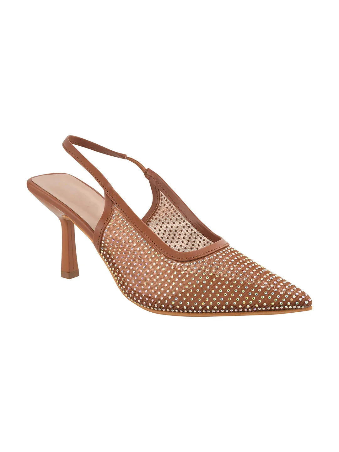 Rhinestone Detail Elegant Slingback Heels
