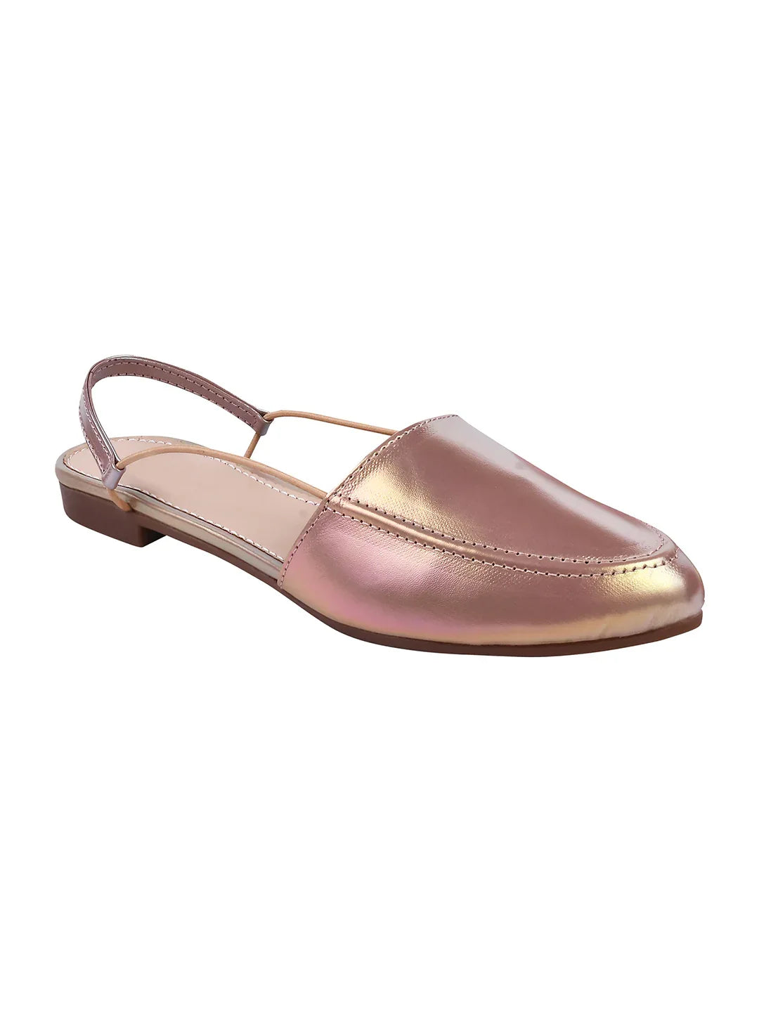 Elegance Metallic Pointed Slingback Flats