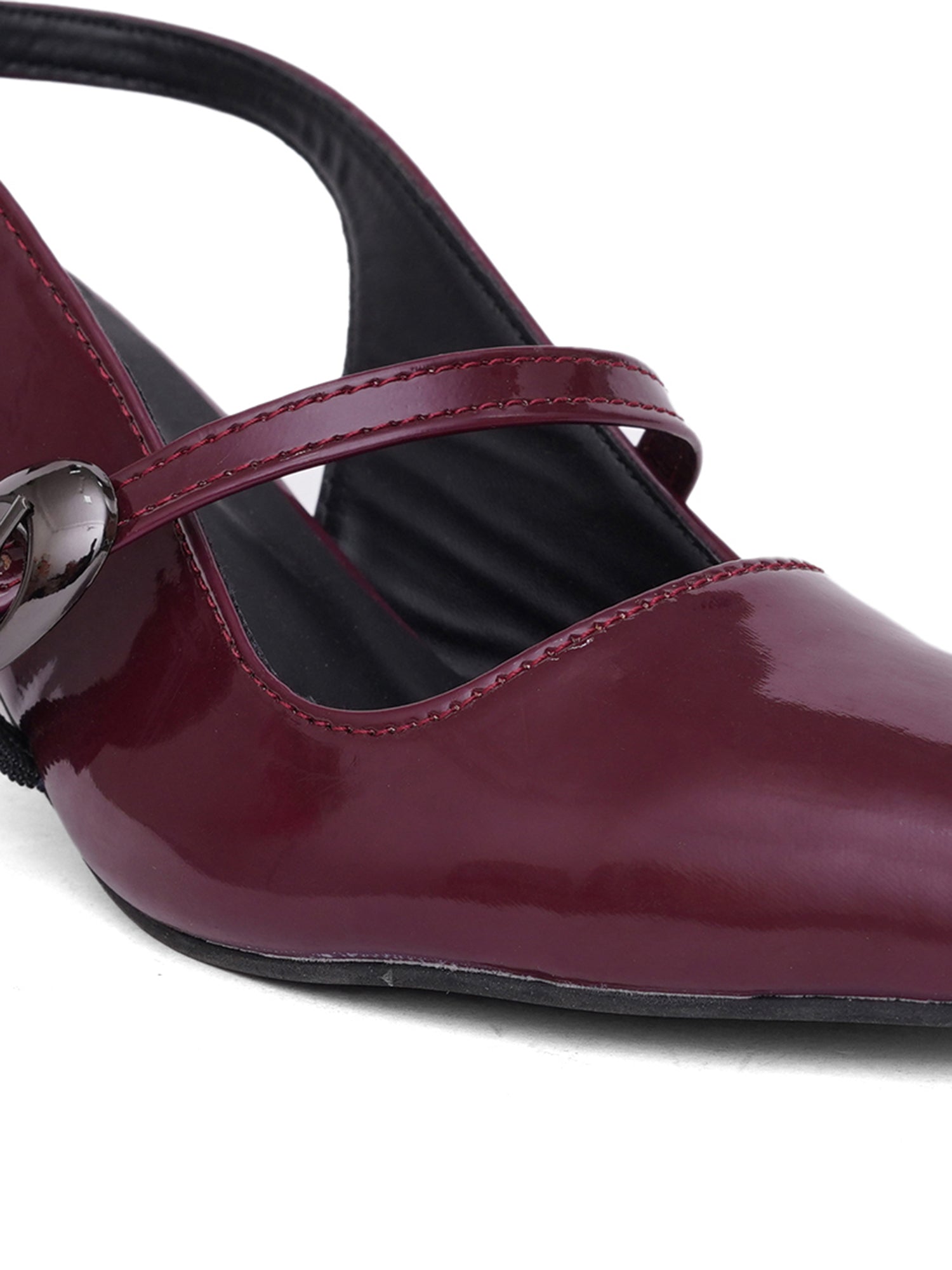 Elegant Buckle Strap Slingback Heels