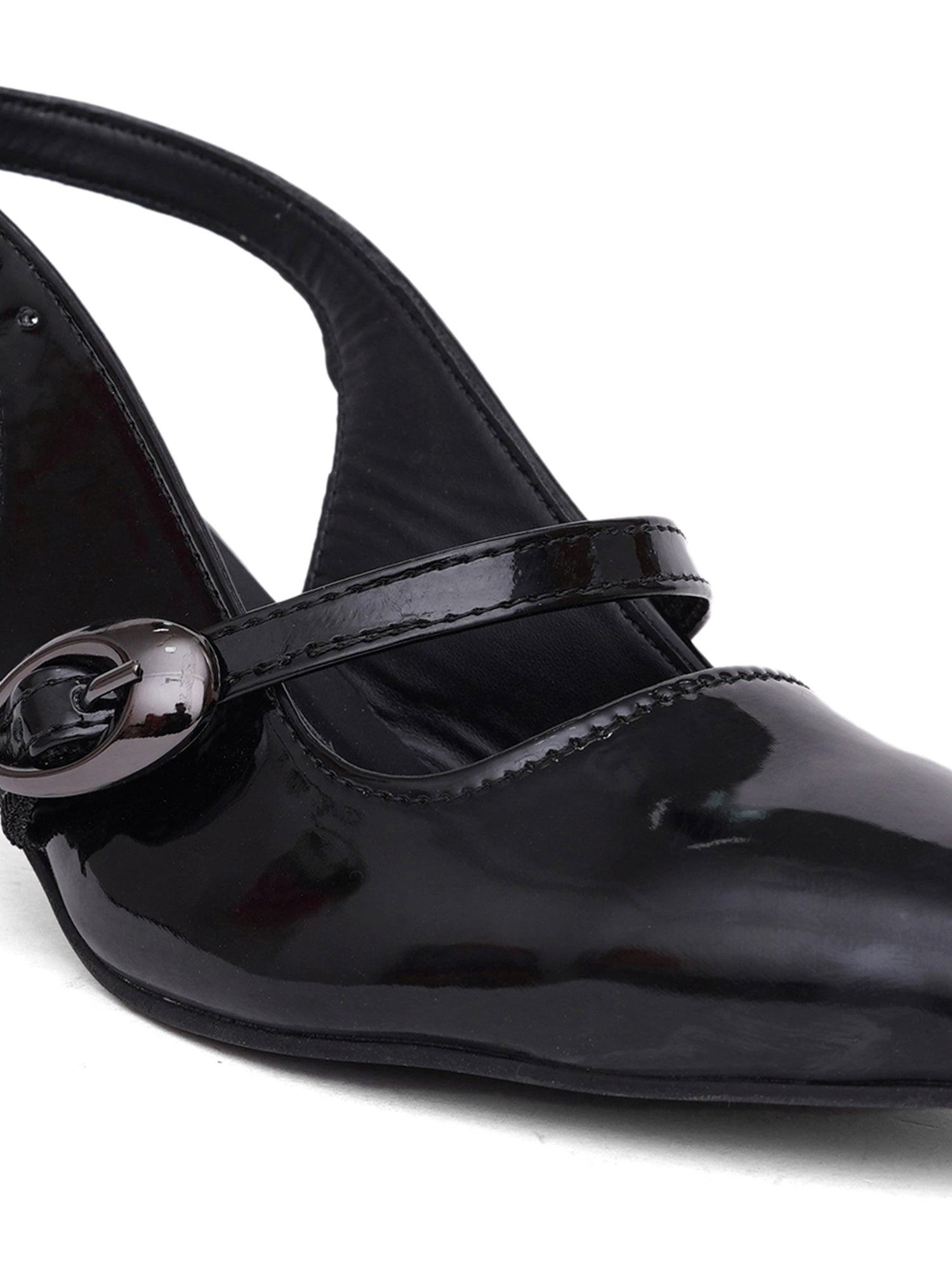 Elegant Buckle Strap Slingback Heels