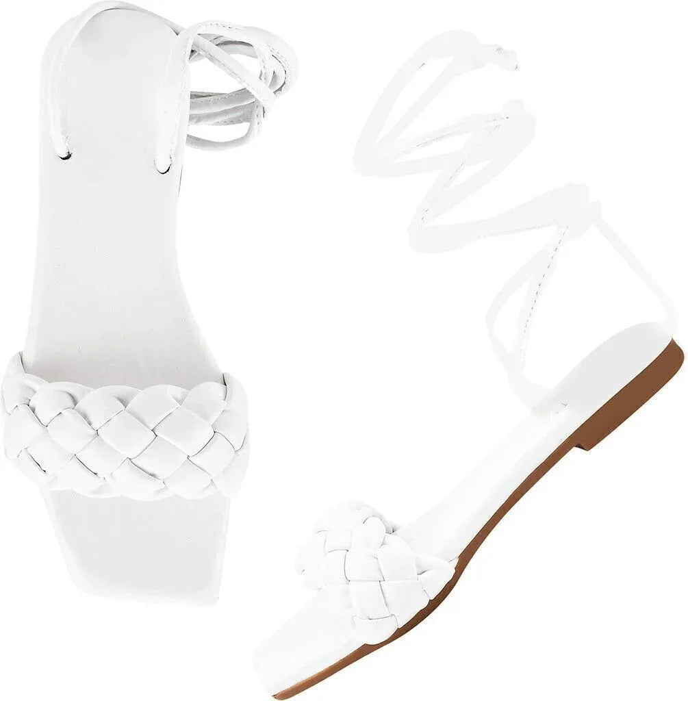 Urban Knot Ankle-Tie Sandals