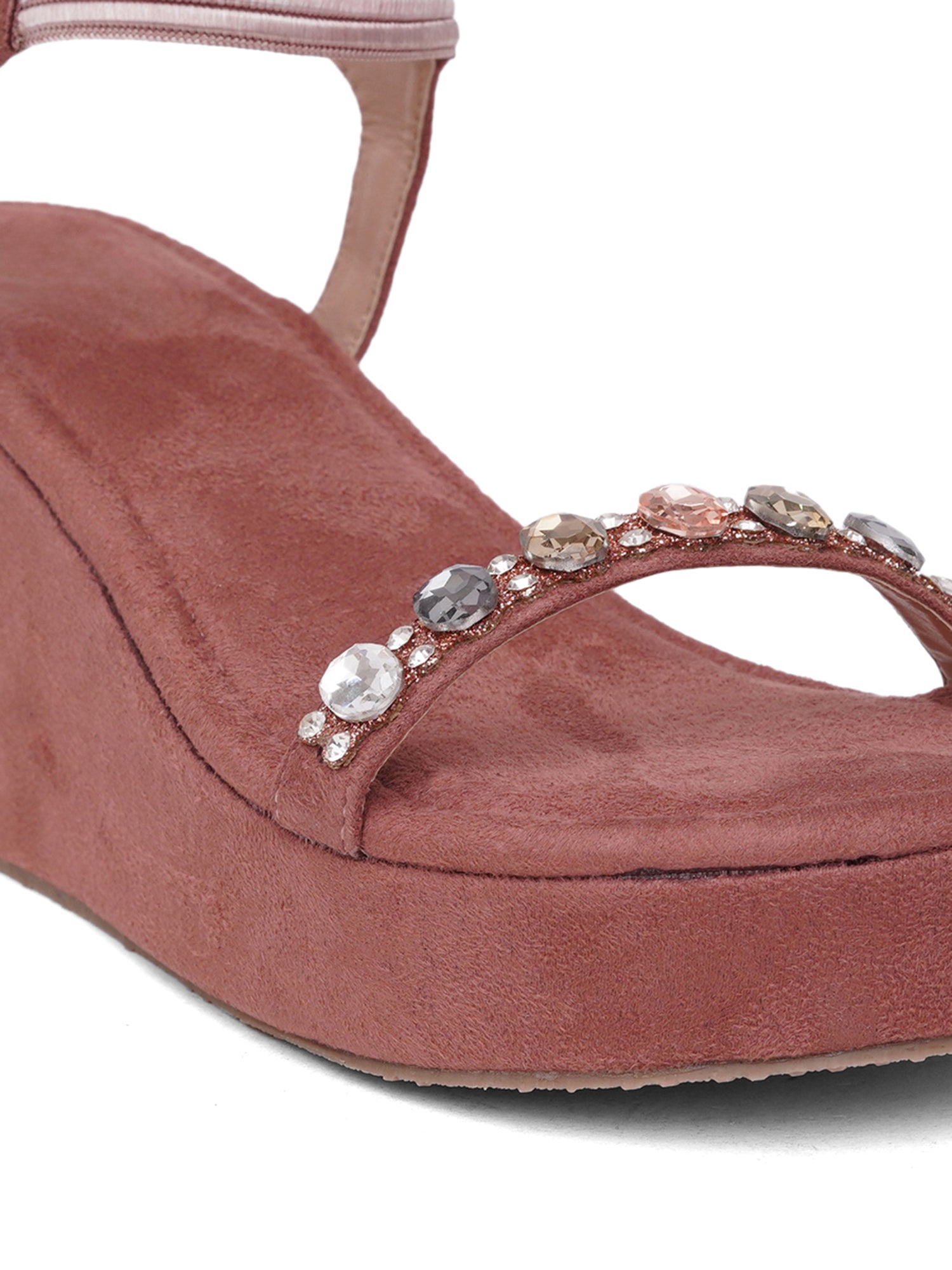 Glam Embellished Wedge Heels