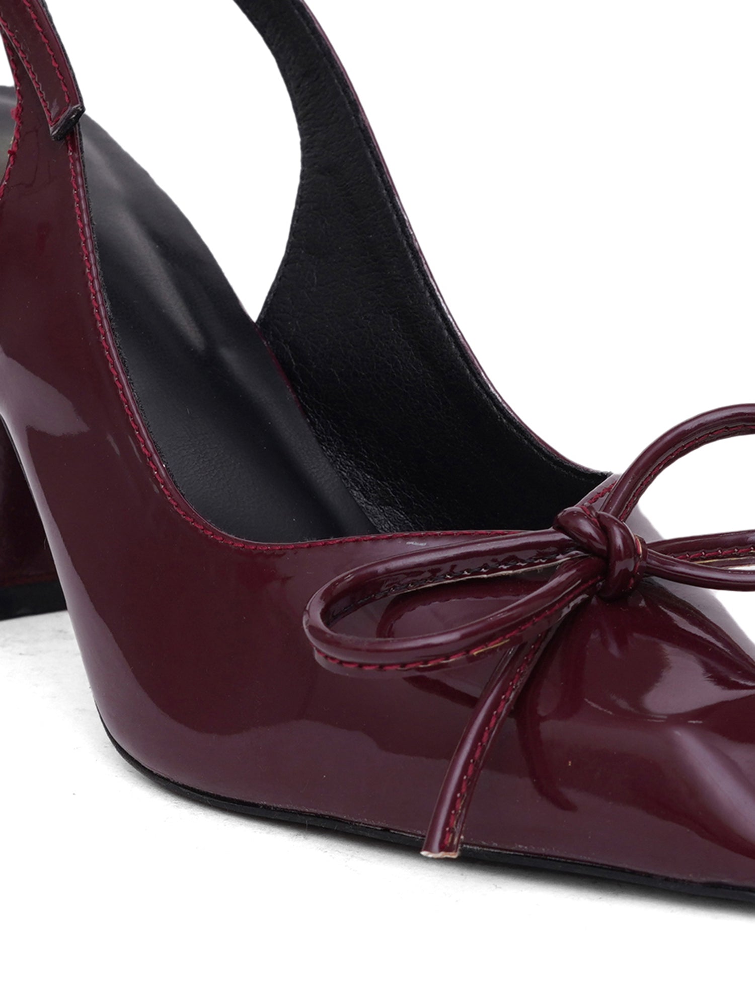 Twirl Bow Pointed Toe Slingback Heel