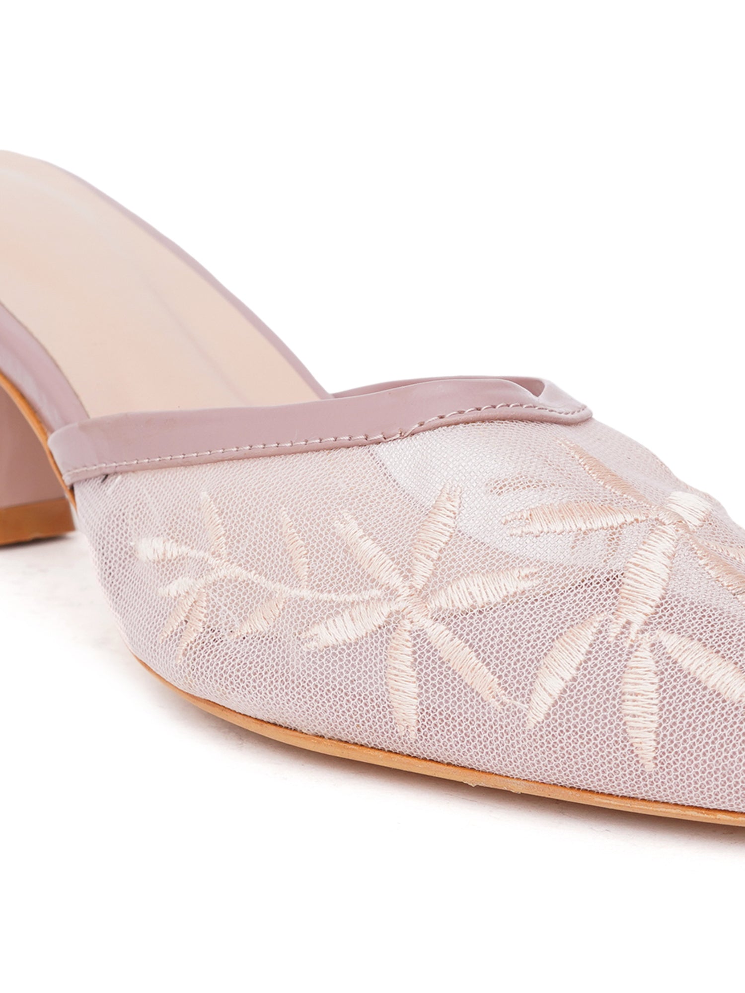 Floral Muse Embroidered Pointed Toe Heel Mules