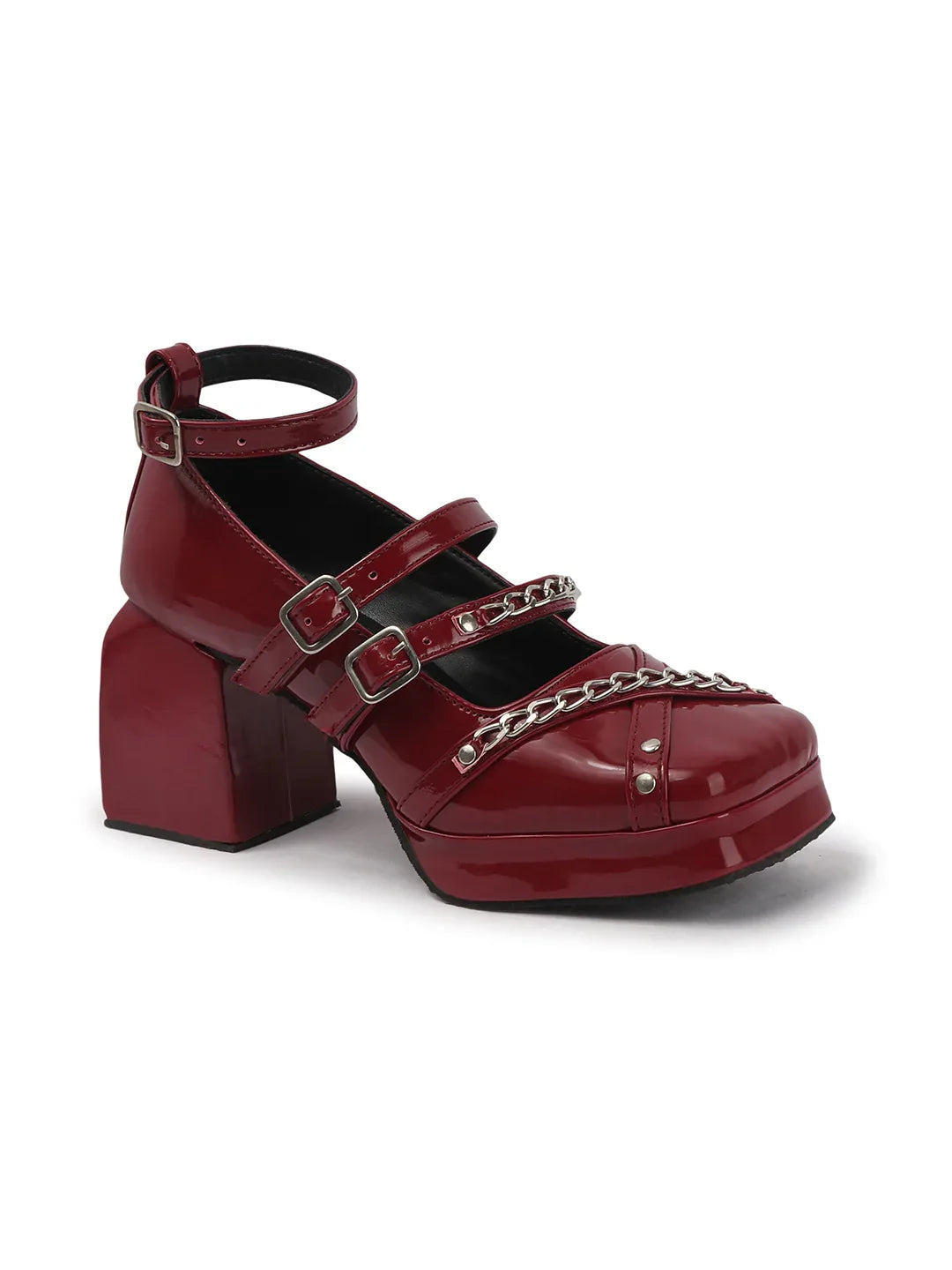 Statement Chain Accent Mary Jane Heels