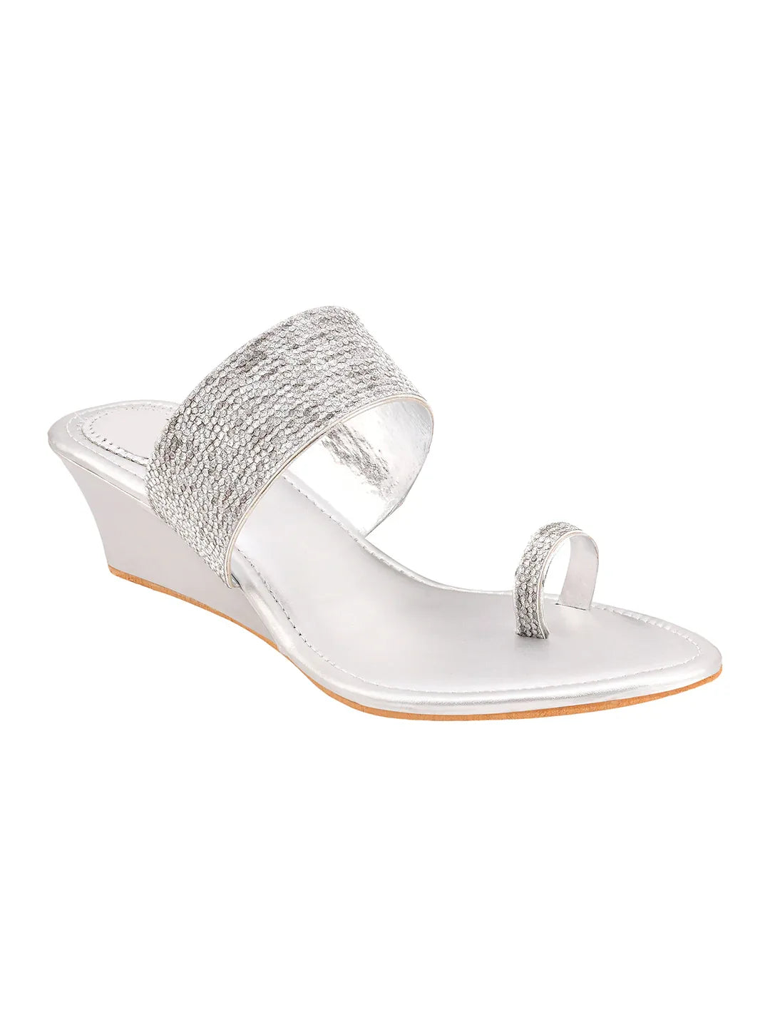 Shimmer Toe-Ring Wedge Heel
