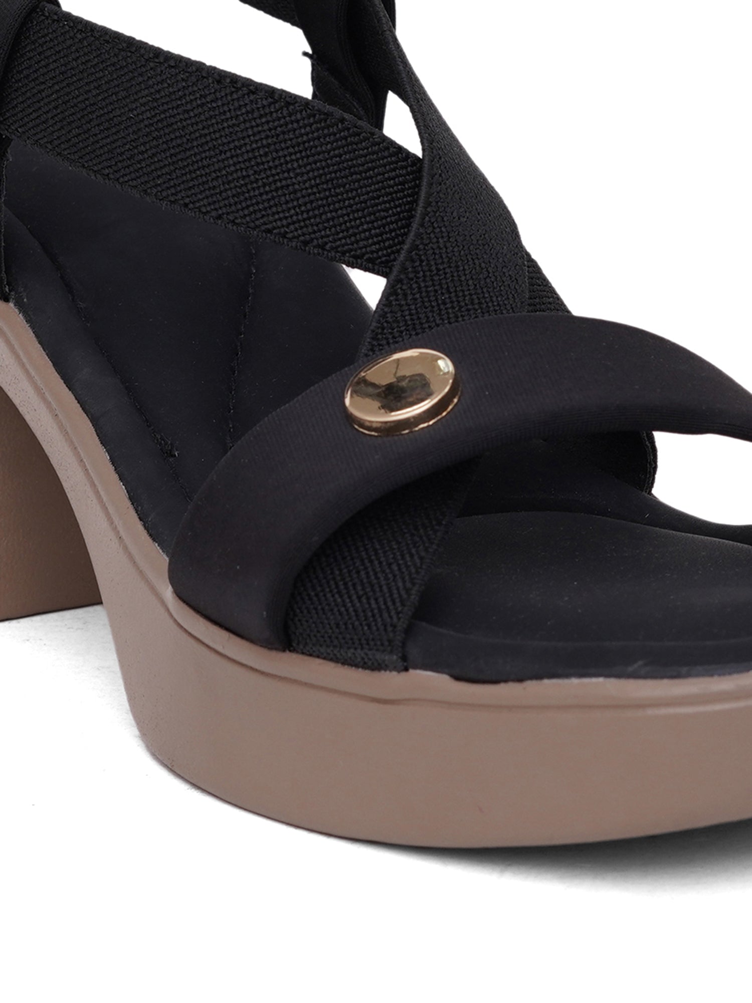 Elegant Cross-Strap Block Heel Sandals