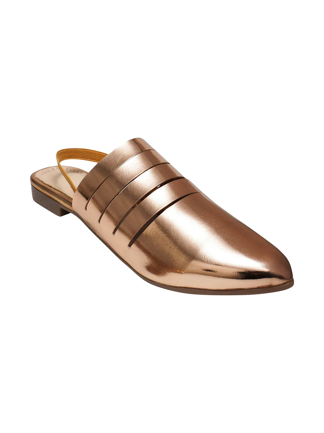 Women Metallic Slingback Mule with Pointed Toe