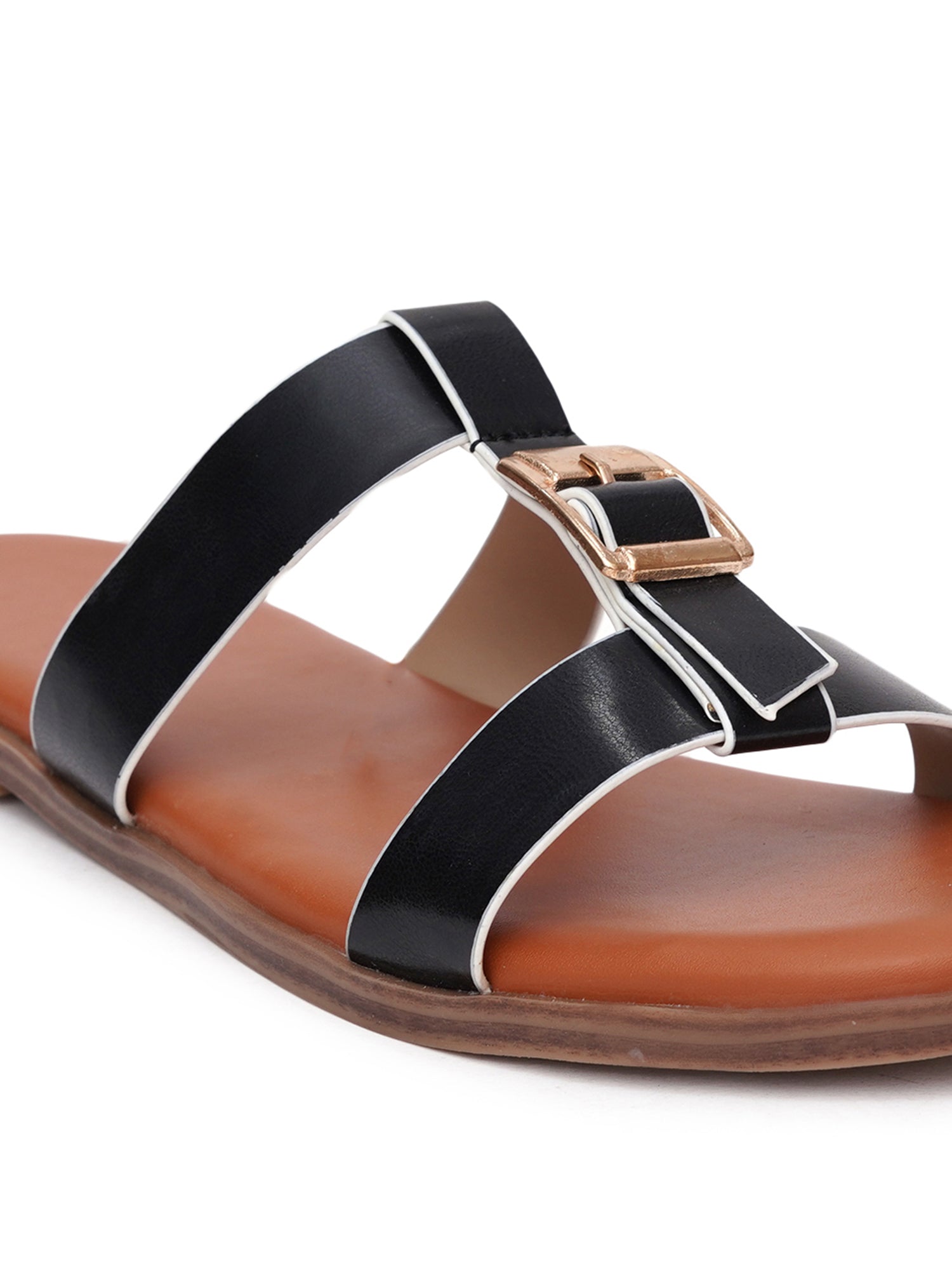 Dual Strap Casual Buckle Detail Flats