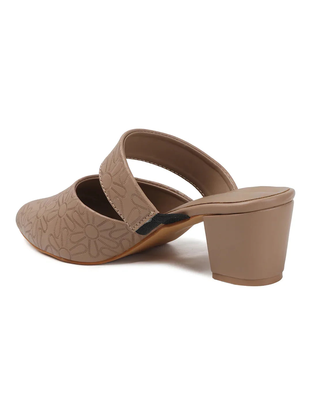 Glitter Strap Block Heel Sandals