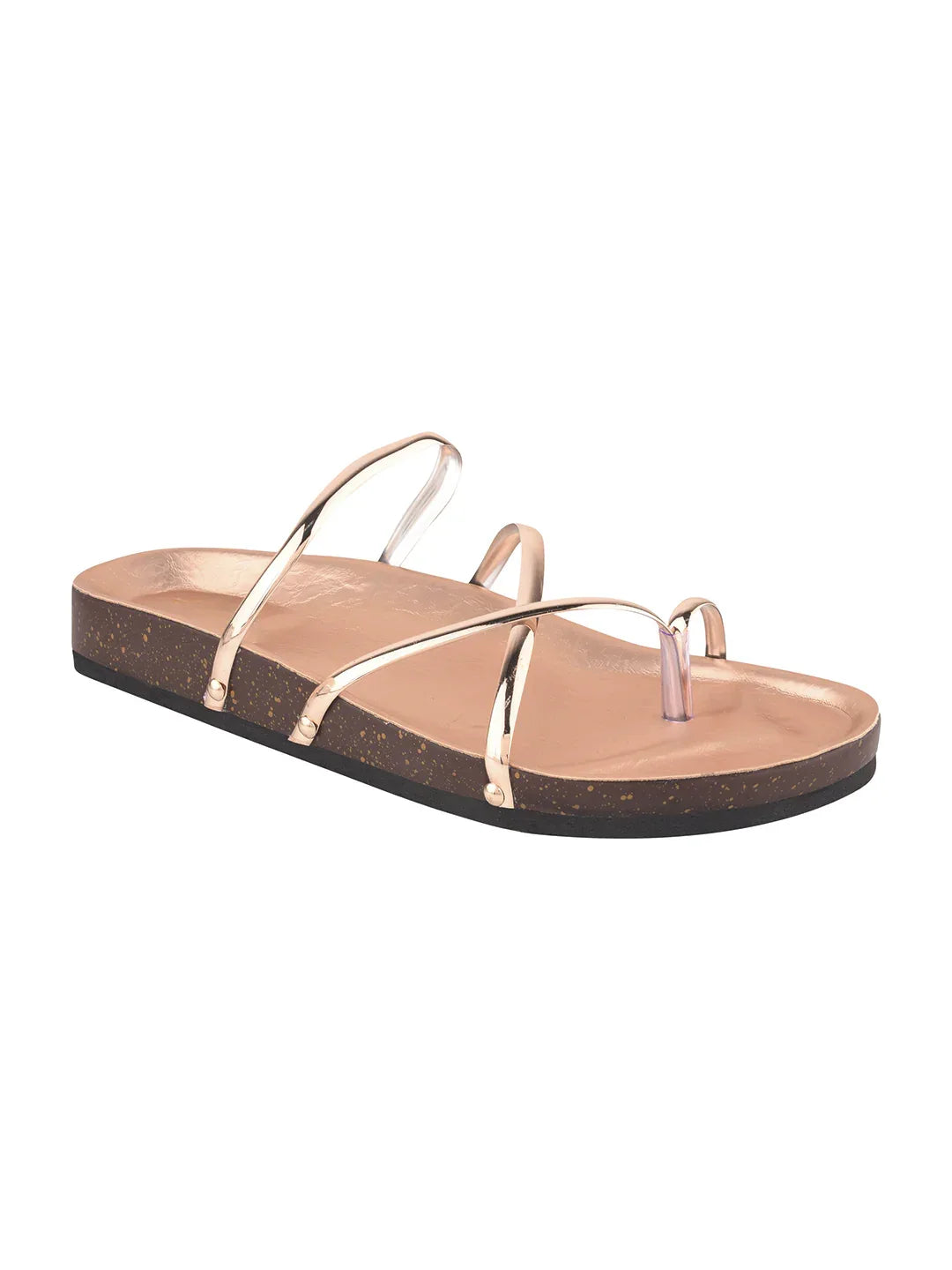 Minimal Luxe Metallic Slip-On Sandals