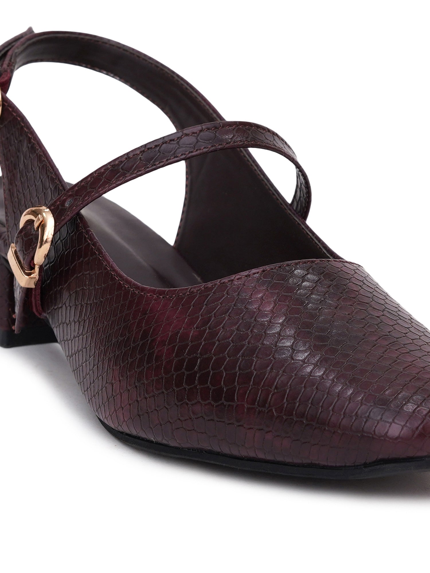 Textured Mary Jane Block Heels