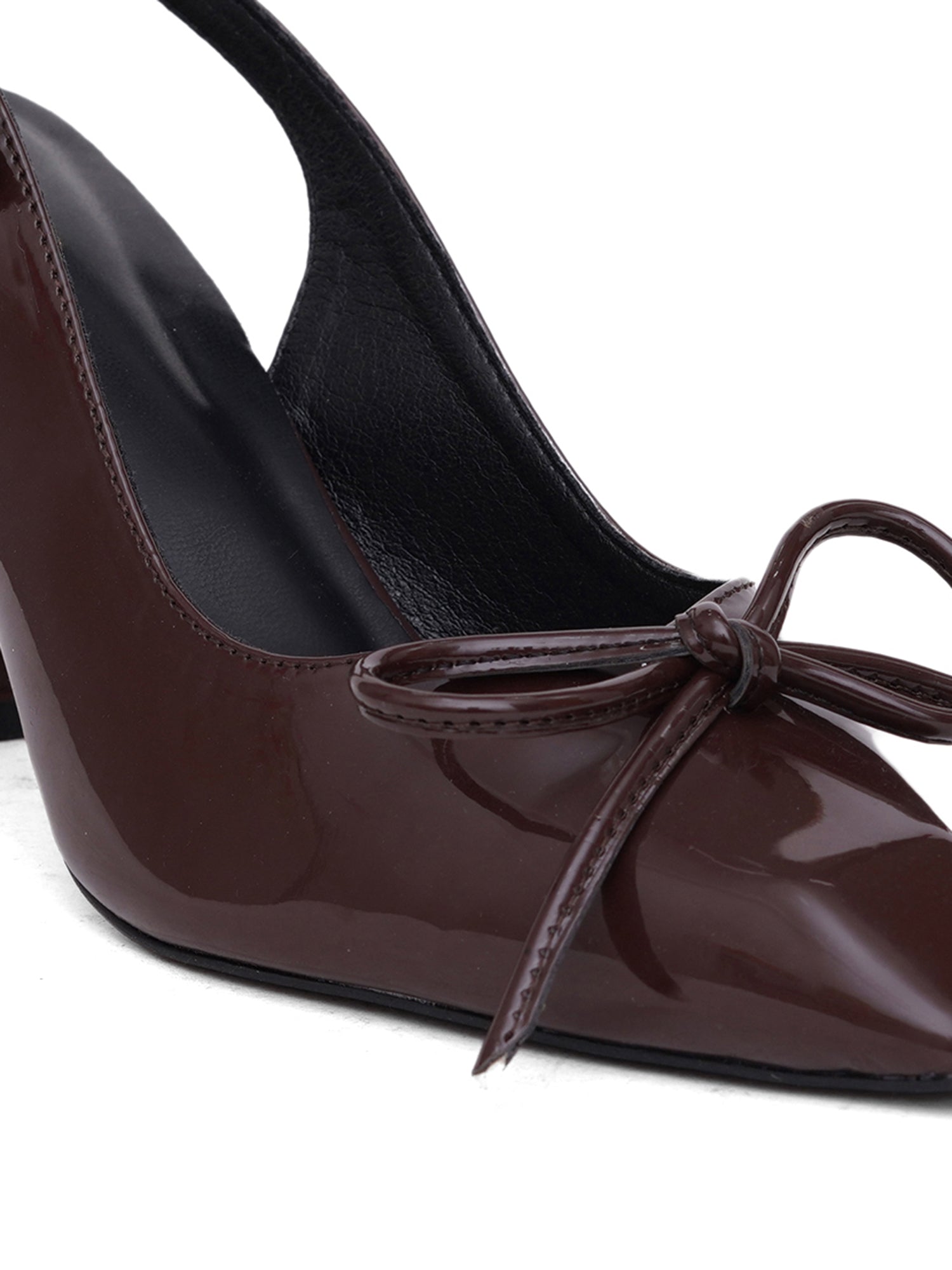 Twirl Bow Pointed Toe Slingback Heel