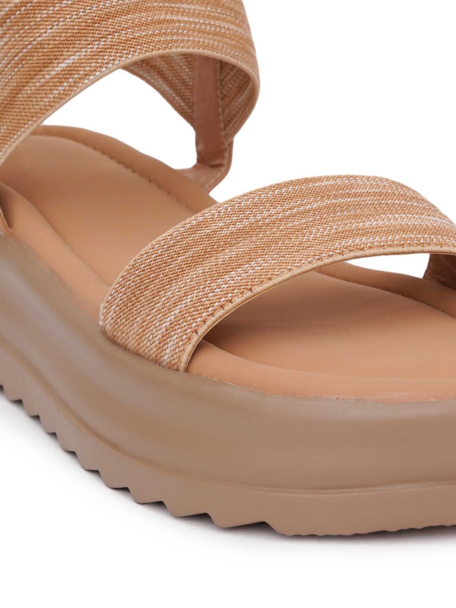 Elastic Cross-Strap Comfort Sandals