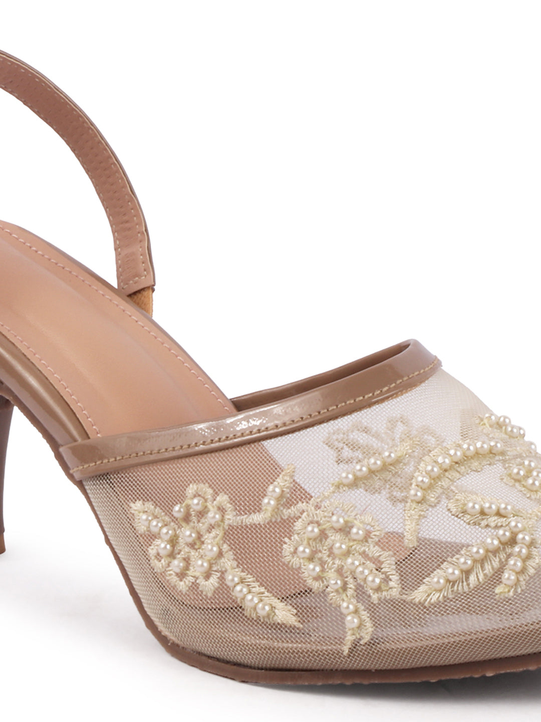Beaded Bloom Embroidered Party mules Style Heels