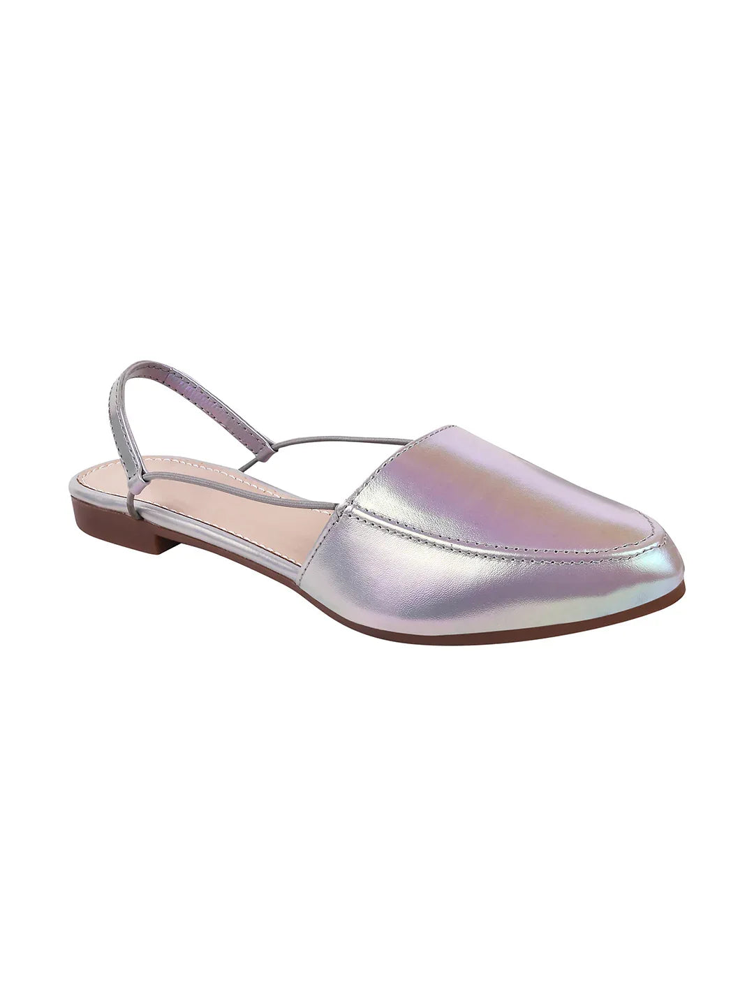 Elegance Metallic Pointed Slingback Flats