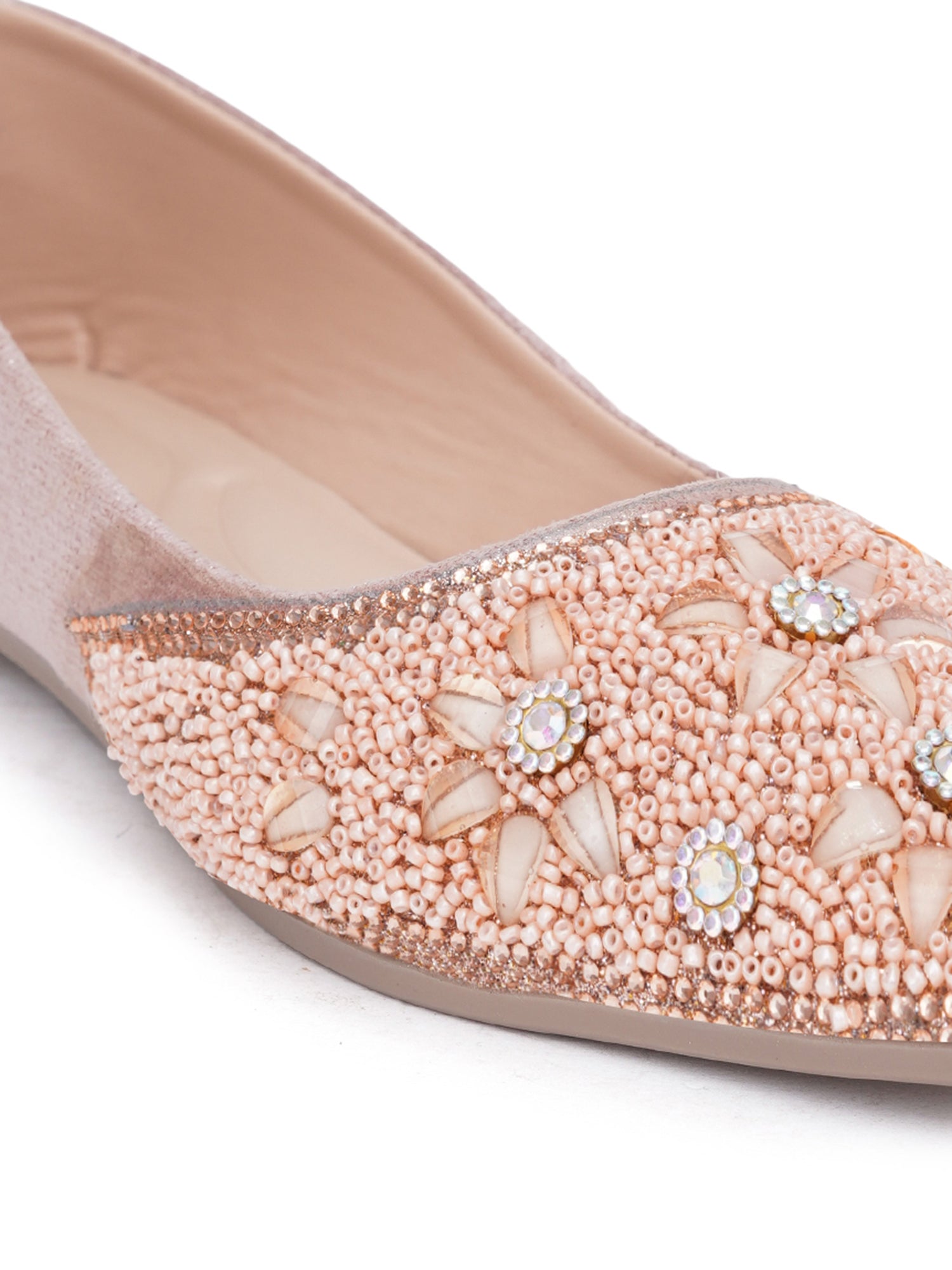 Blossom pearls & stone Embellished Pointed Desi Juttis