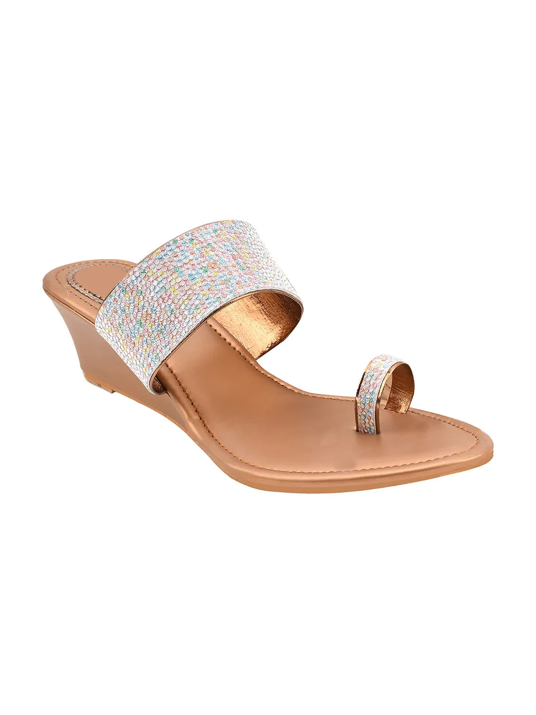 Shimmer Toe-Ring Wedge Heel
