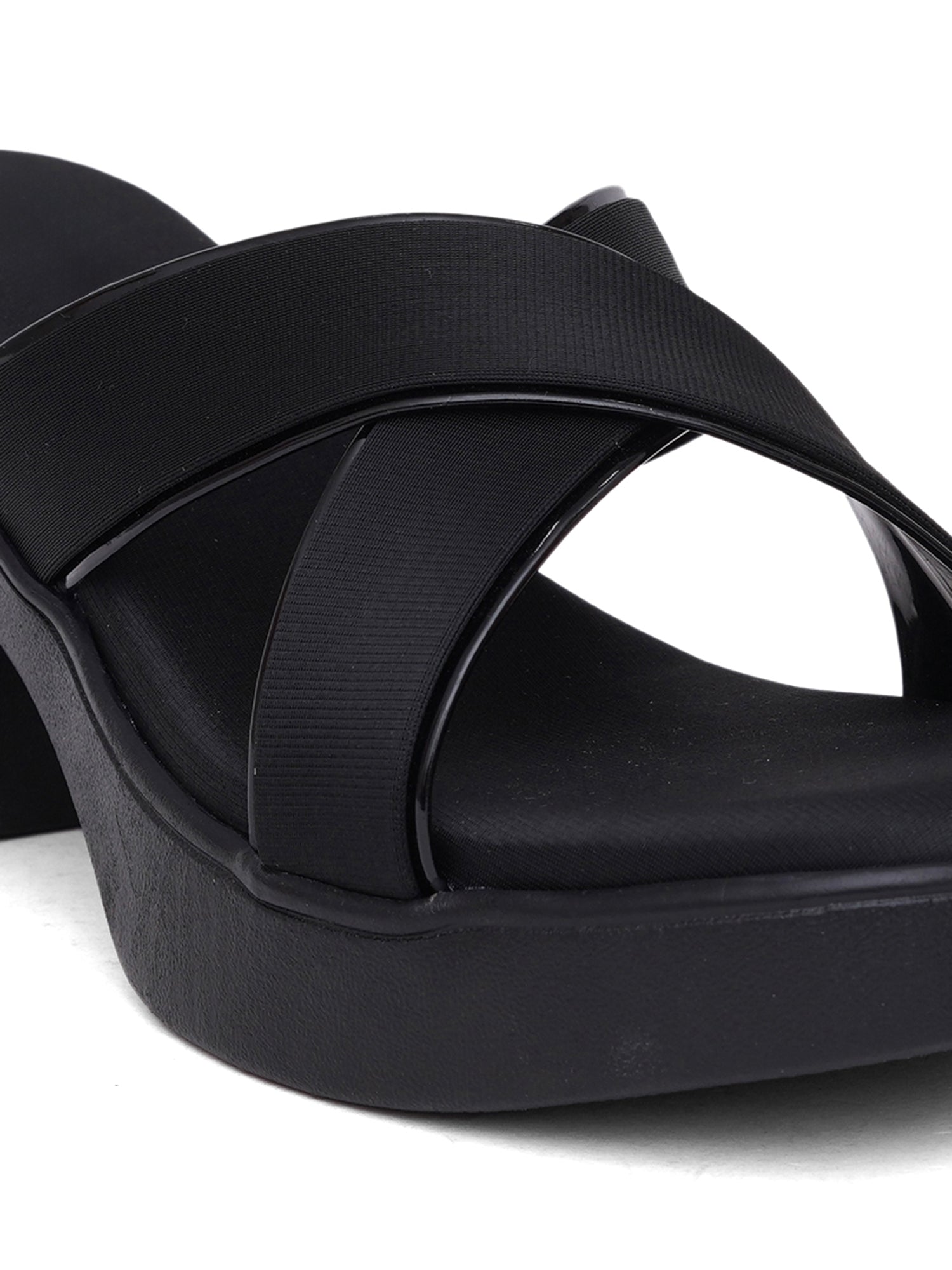 Stylish Cross-Strap Block Heel Sandals