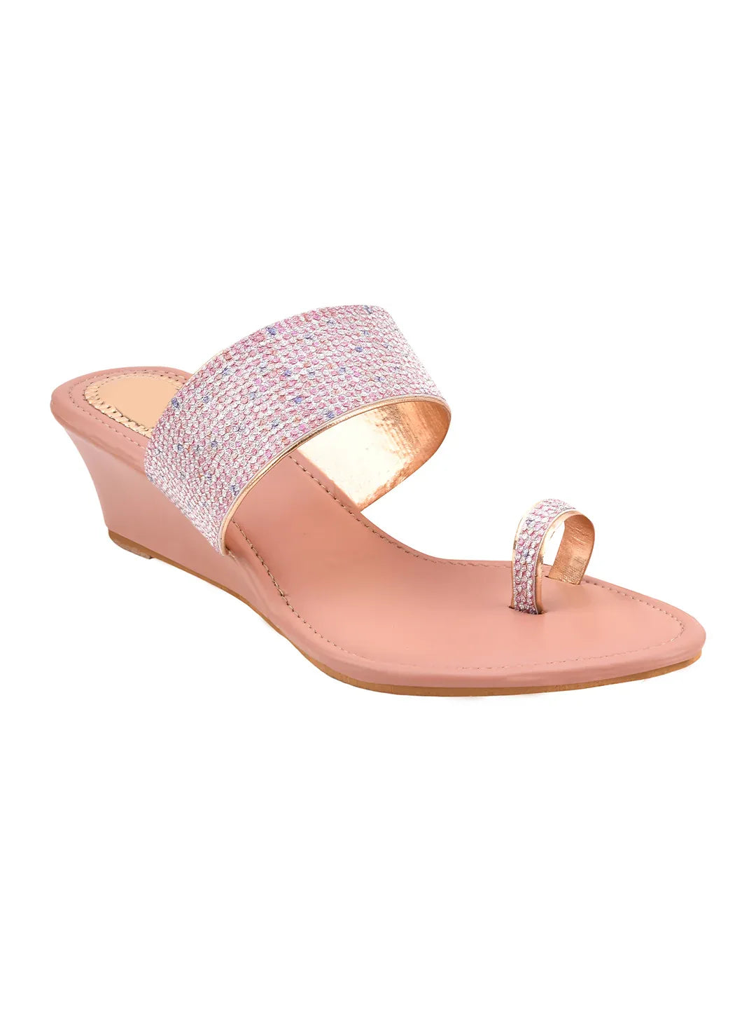 Shimmer Toe-Ring Wedge Heel