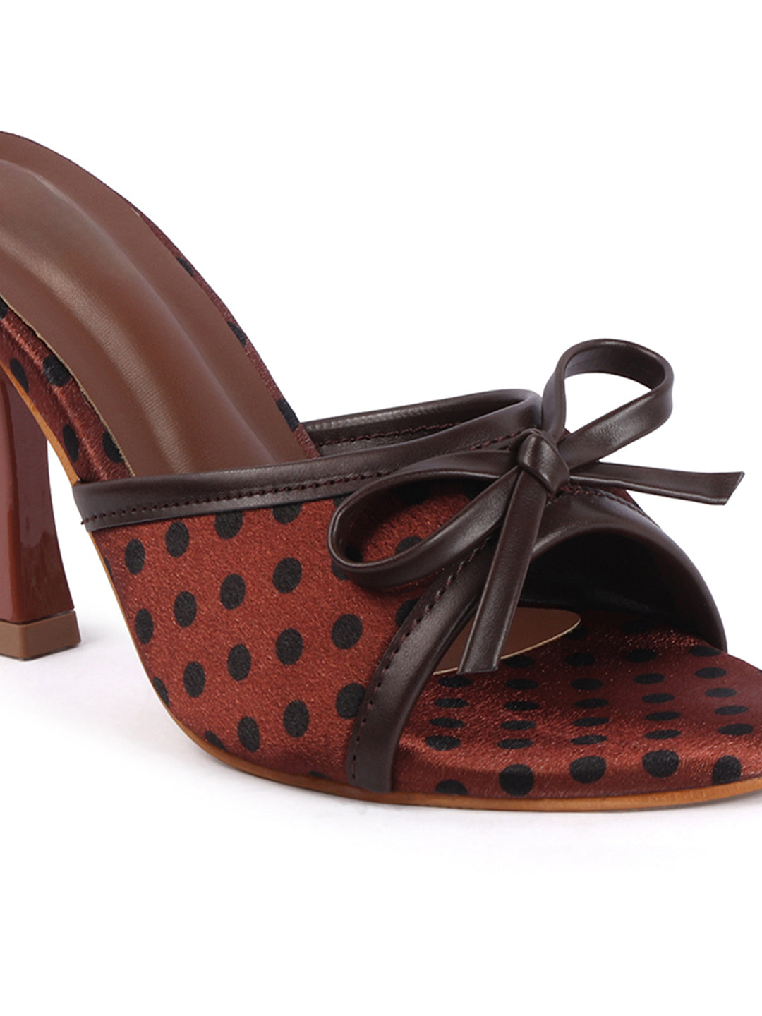 Polka Dot Bow Kitten Heels