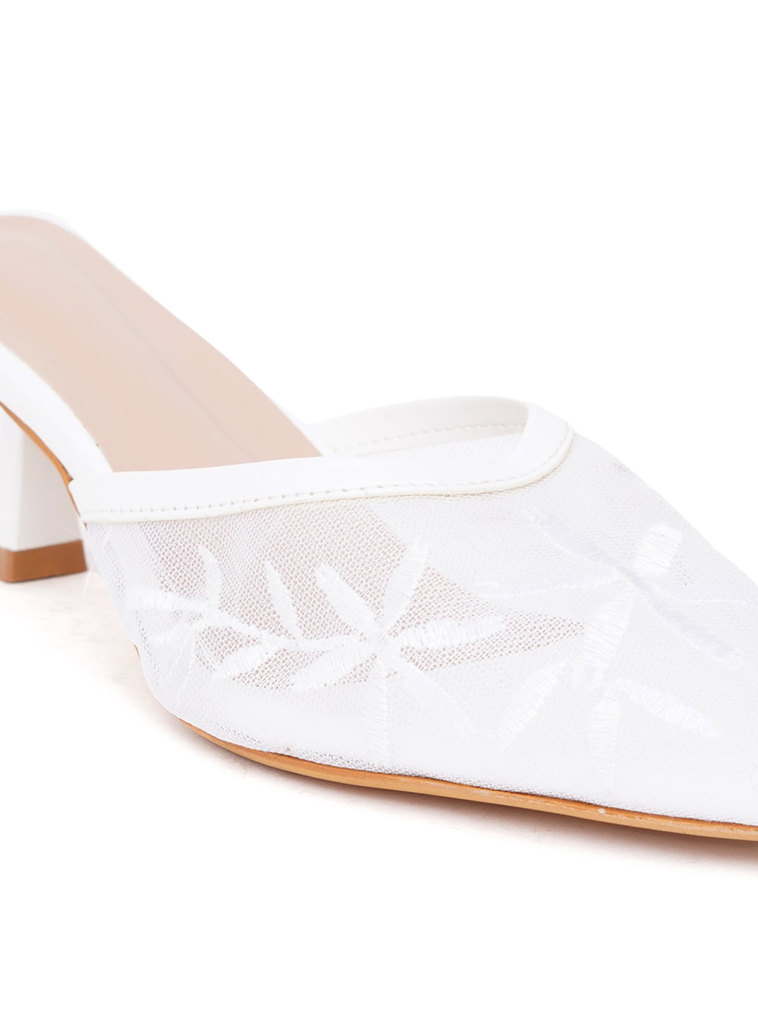 Floral Muse Embroidered Pointed Toe Heel Mules