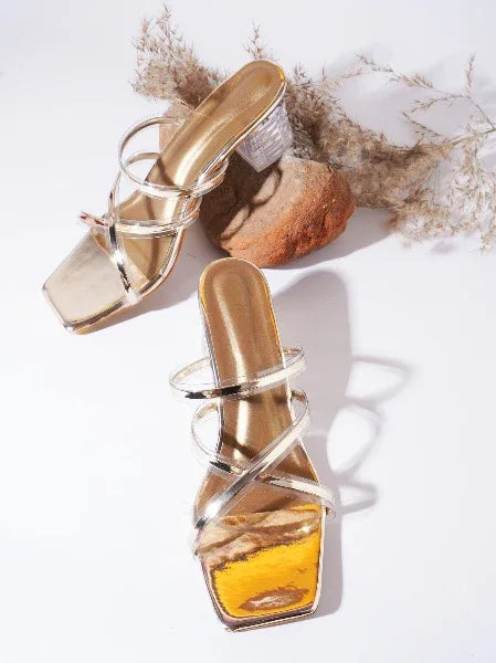 Evening Glow Clear-Heel Mules