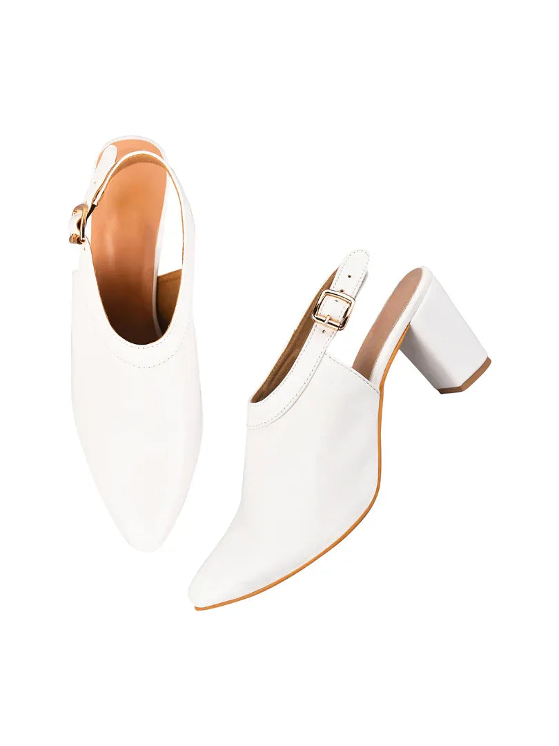 Classic Slingback Block Heel Shoes