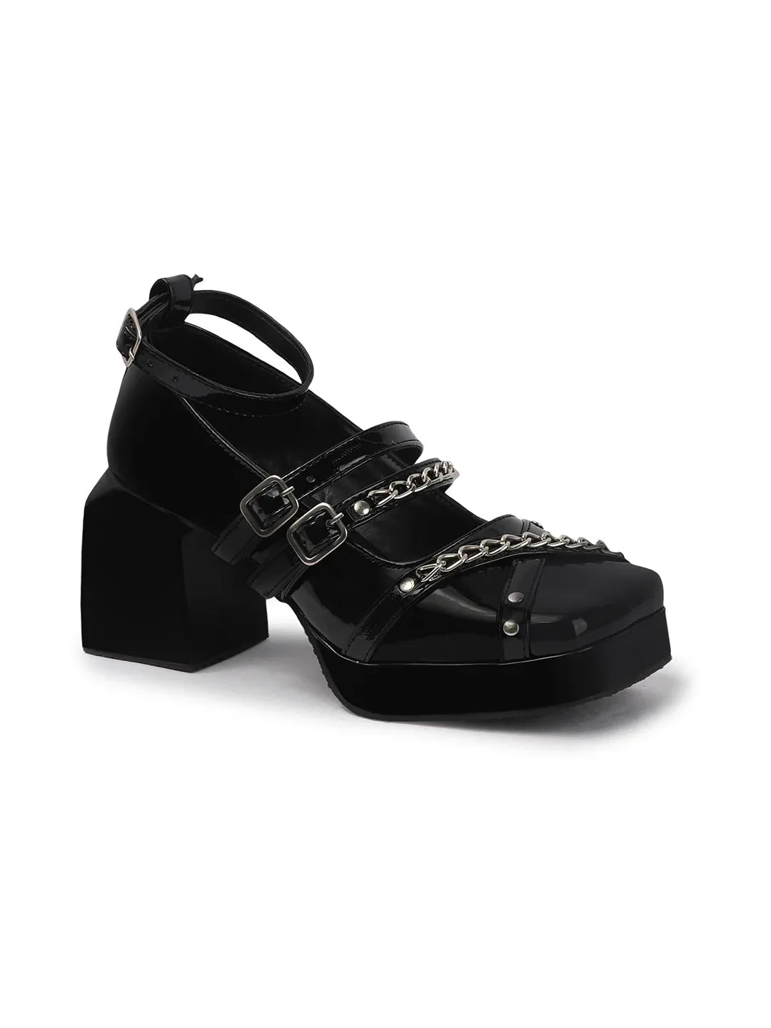 Statement Chain Accent Mary Jane Heels
