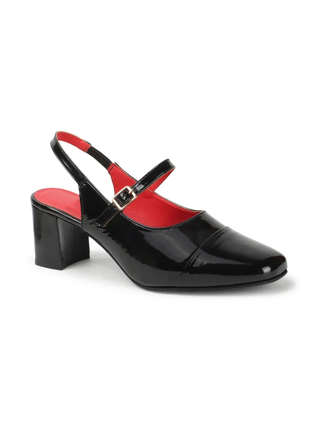 Classic Strap Detail Mid Heel Pumps