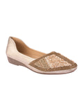 TRYME Festive Square Toe Embellished Stone Women's Juttis