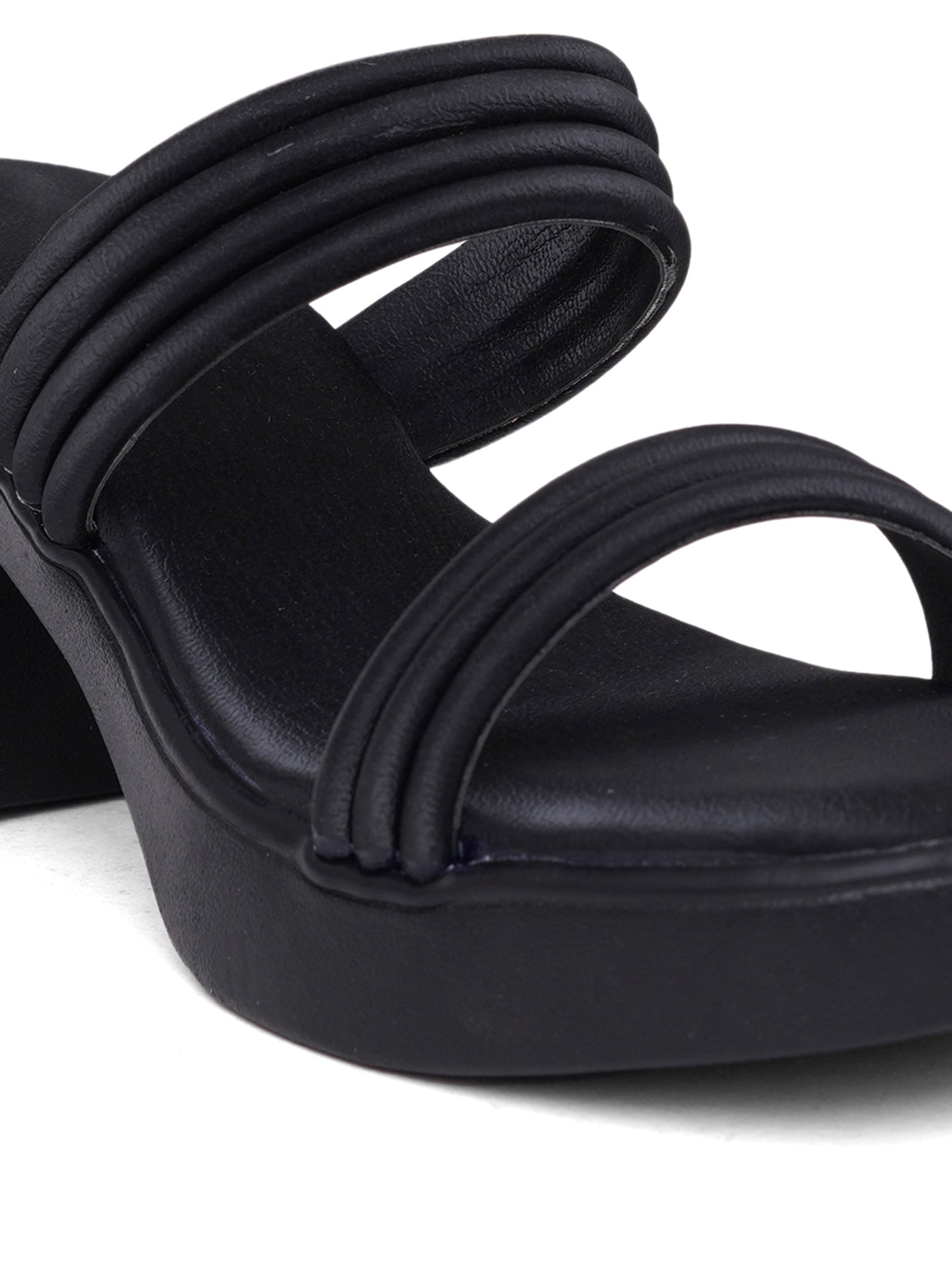 Trendy Padded Double-Strap Block Heel Sandals