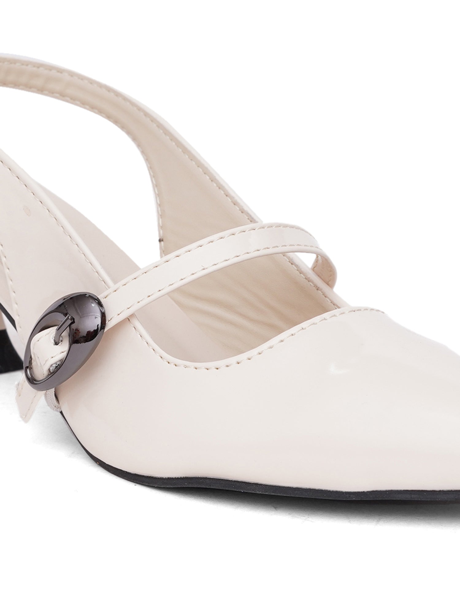 Elegant Buckle Strap Slingback Heels
