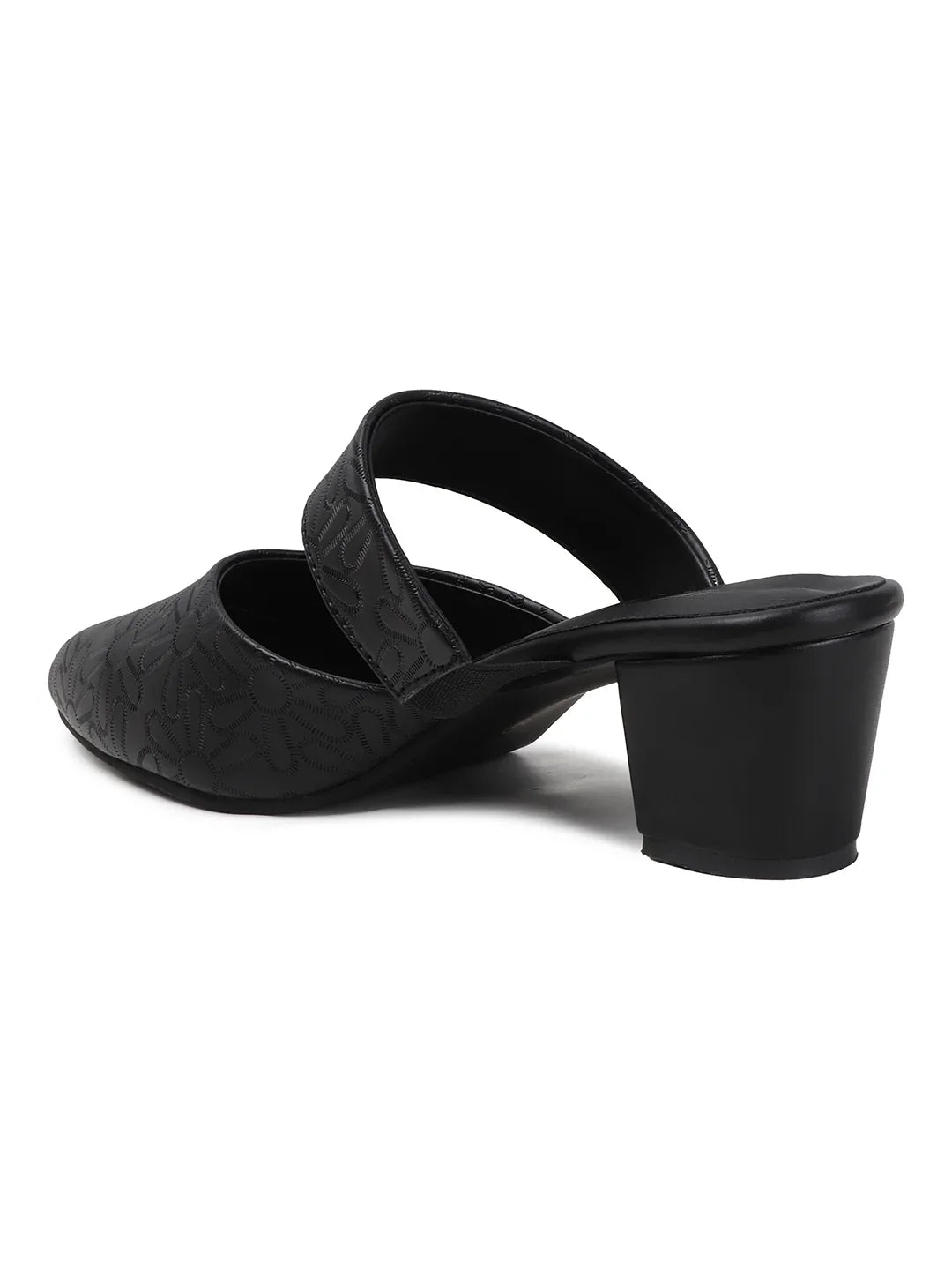 Glitter Strap Block Heel Sandals