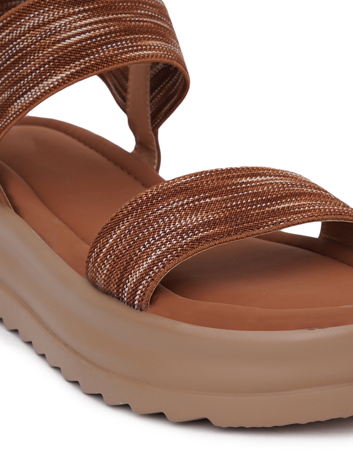 Elastic Cross-Strap Comfort Sandals