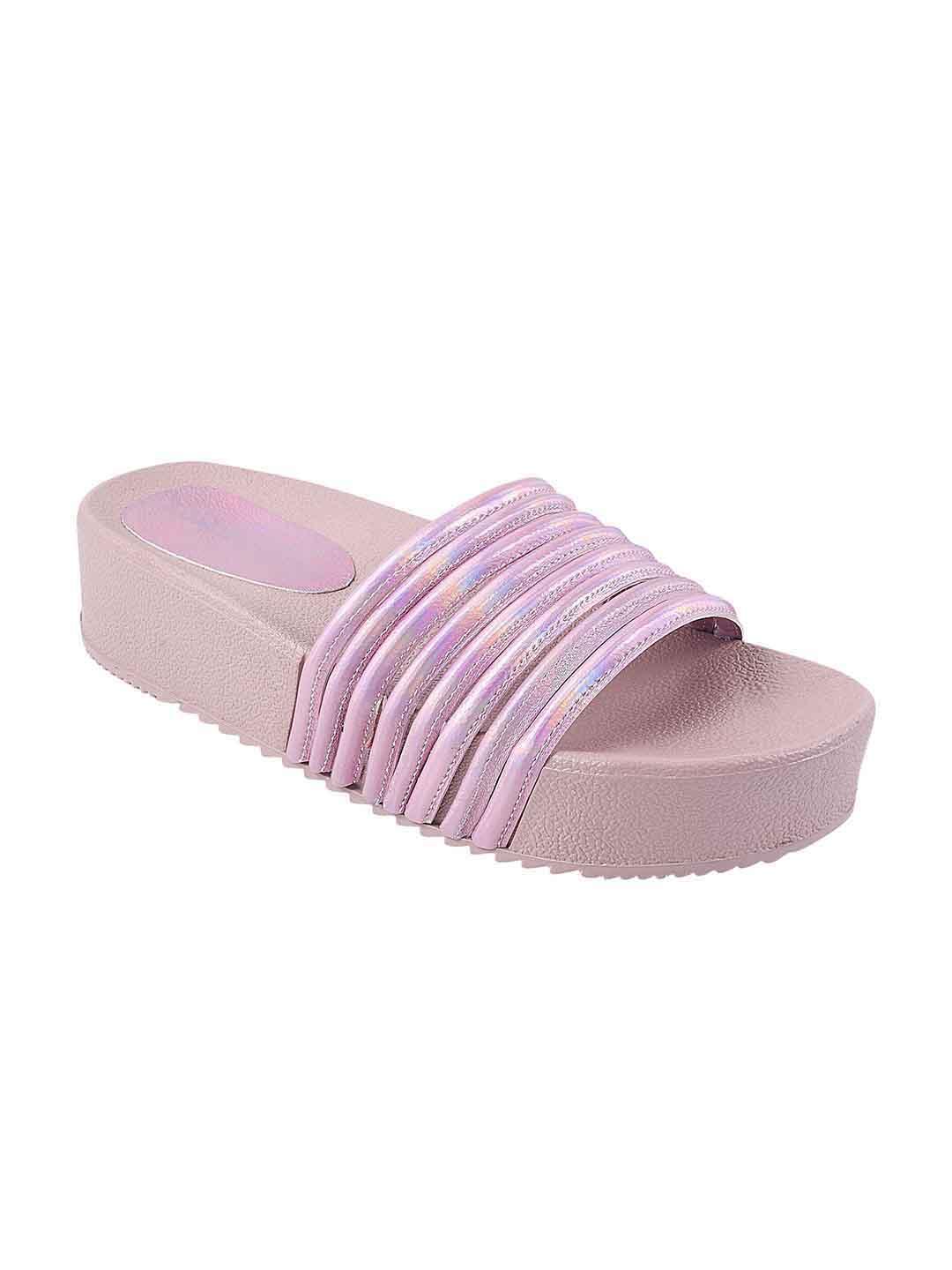 Textured Wide Strap Slides