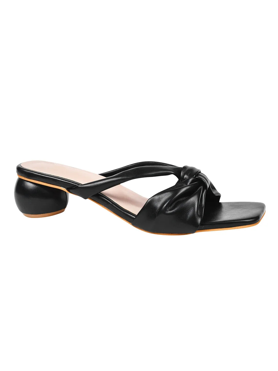 Elegant Knot Strap Block Heels