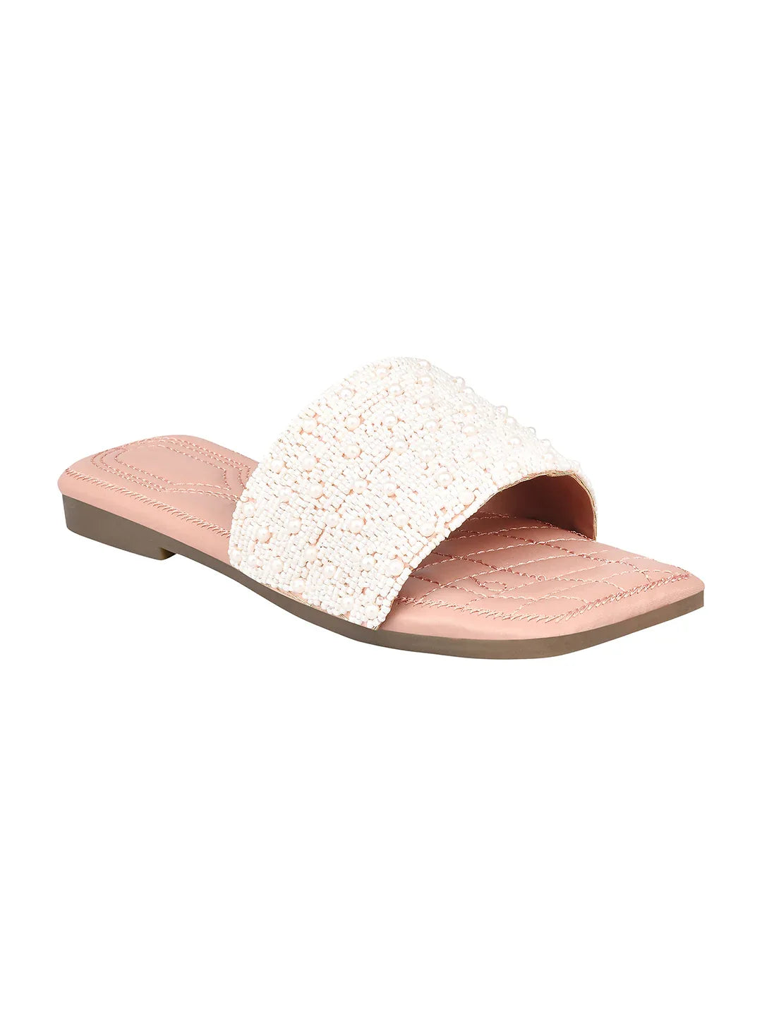 Elegant Beaded Slip-On Flats