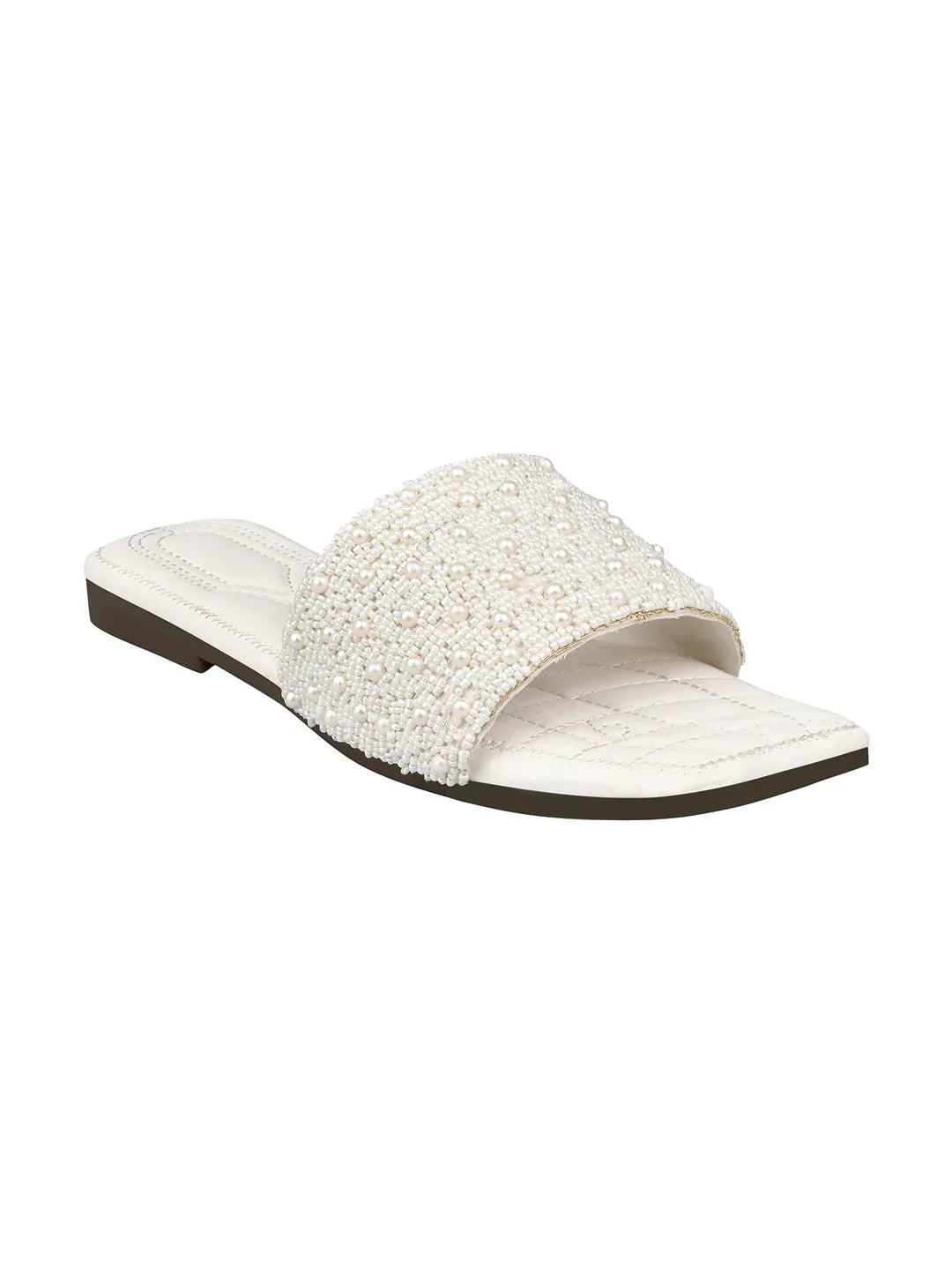 Elegant Beaded Slip-On Flats