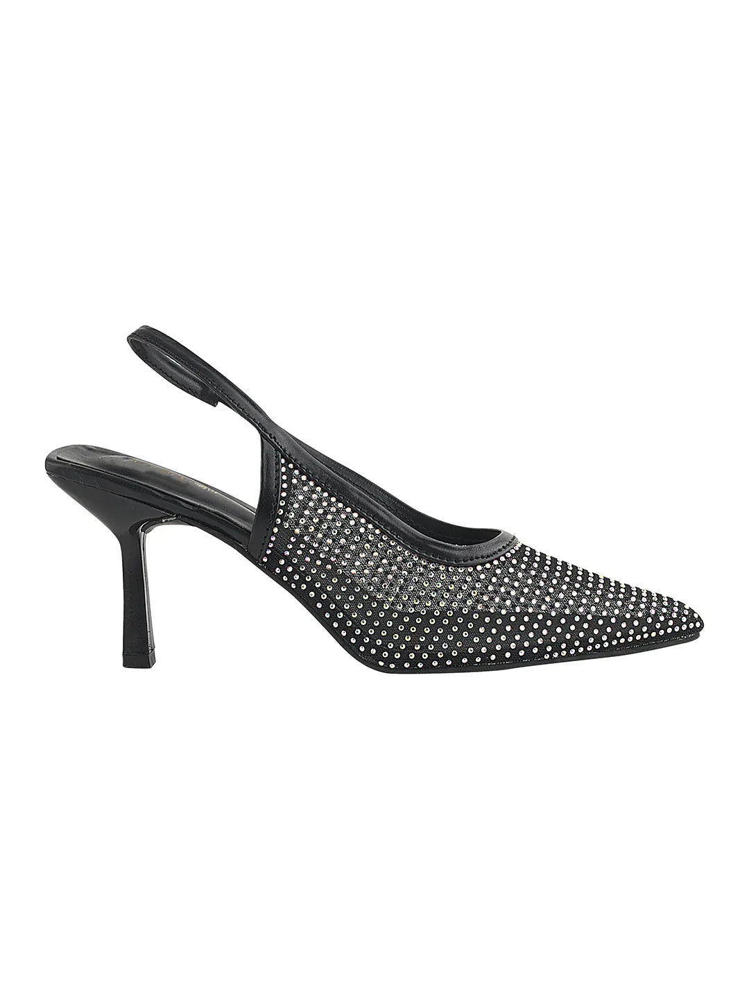 Rhinestone Detail Elegant Slingback Heels