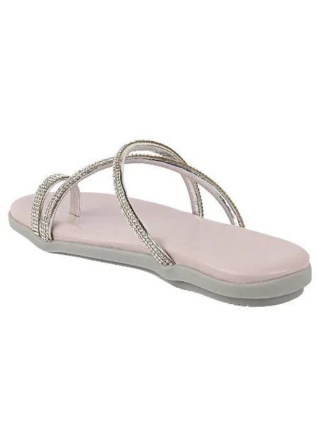 Shimmer Line Slip-On Flats