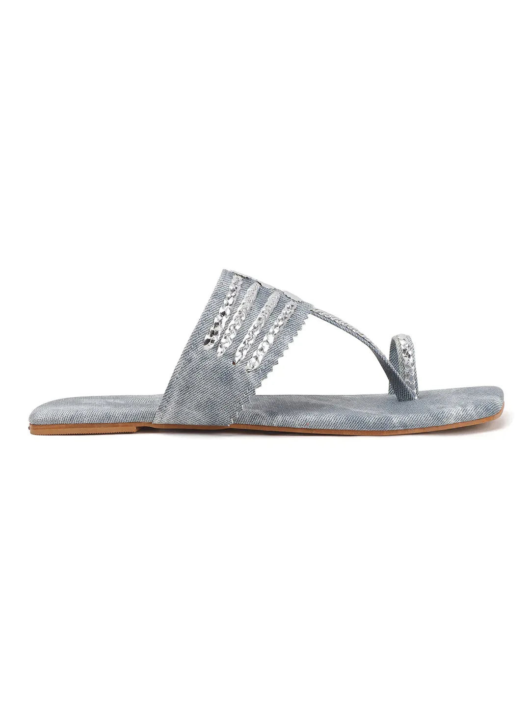 Ethnic Chain Detail Flats