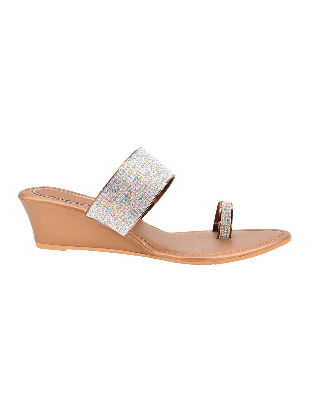 Shimmer Toe-Ring Wedge Heel
