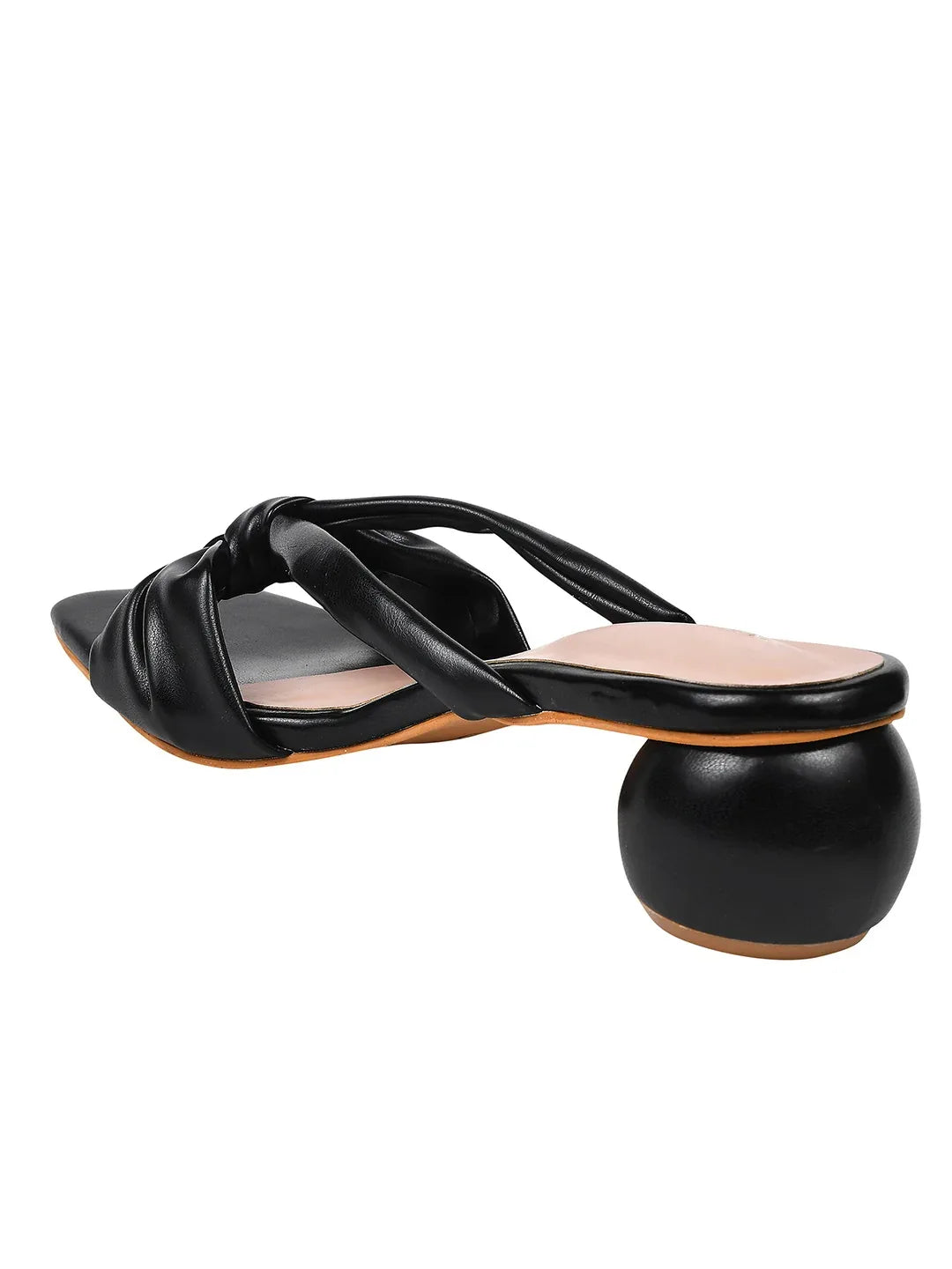 Elegant Knot Strap Block Heels