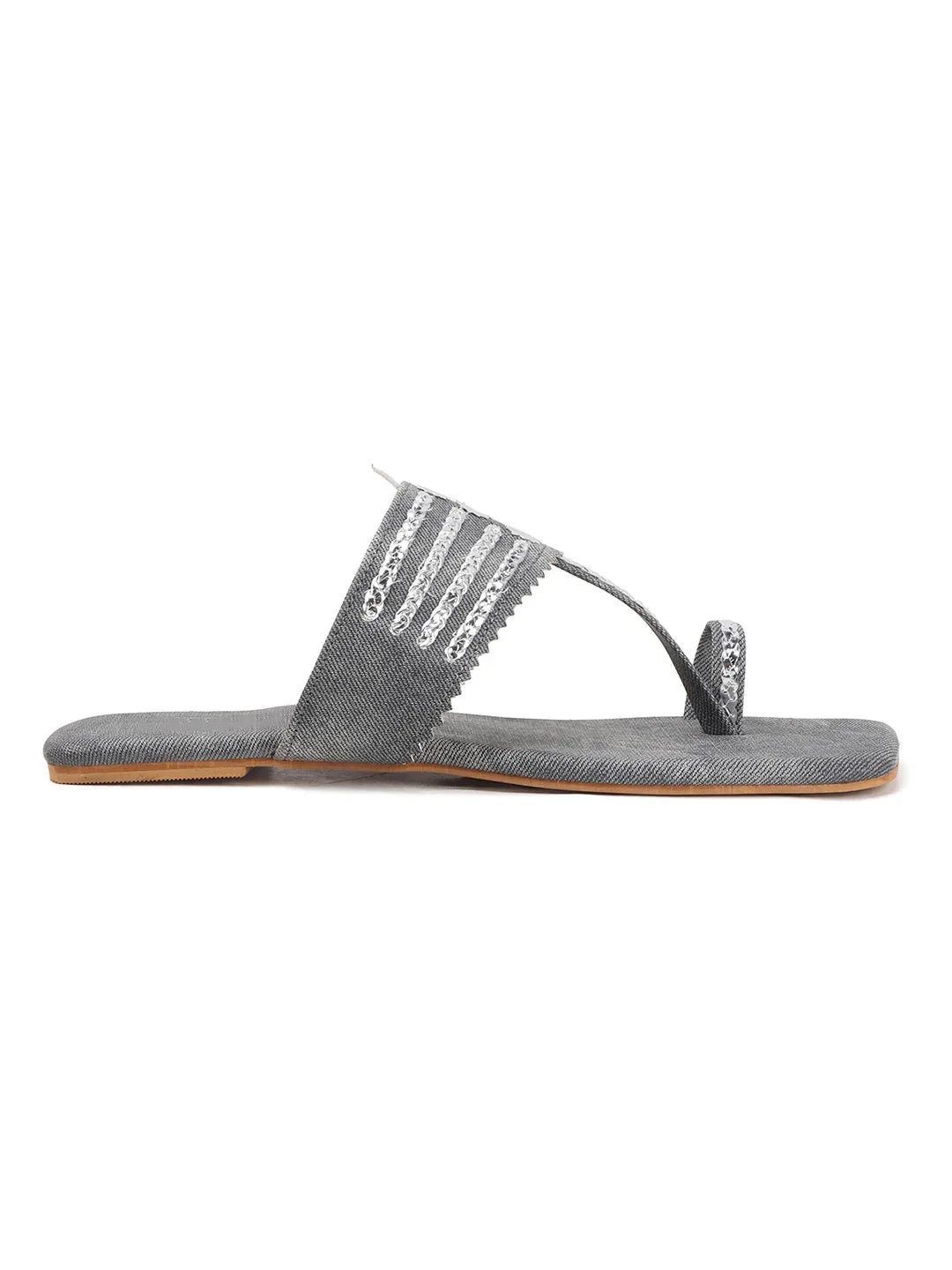 Ethnic Chain Detail Flats
