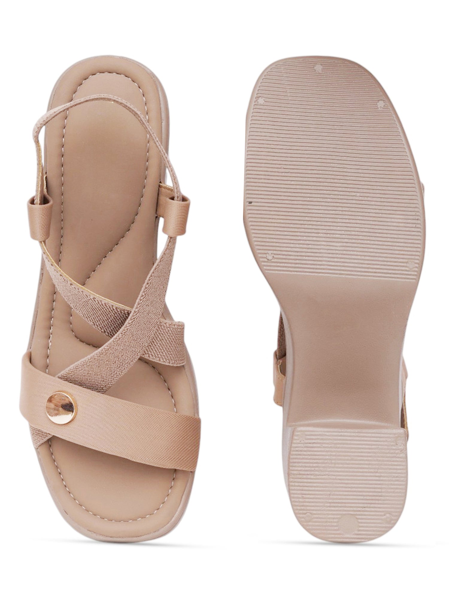 Elegant Cross-Strap Block Heel Sandals