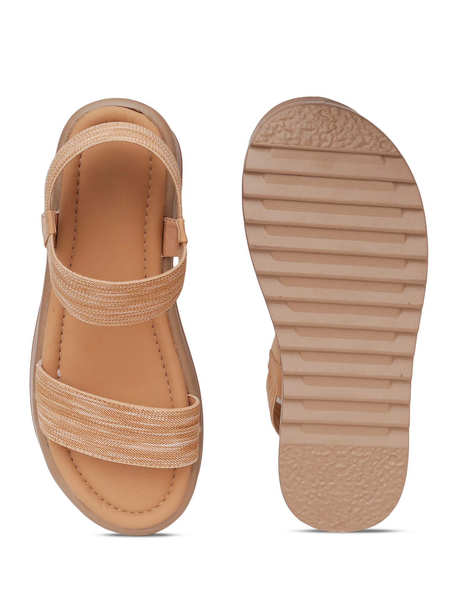 Elastic Cross-Strap Comfort Sandals