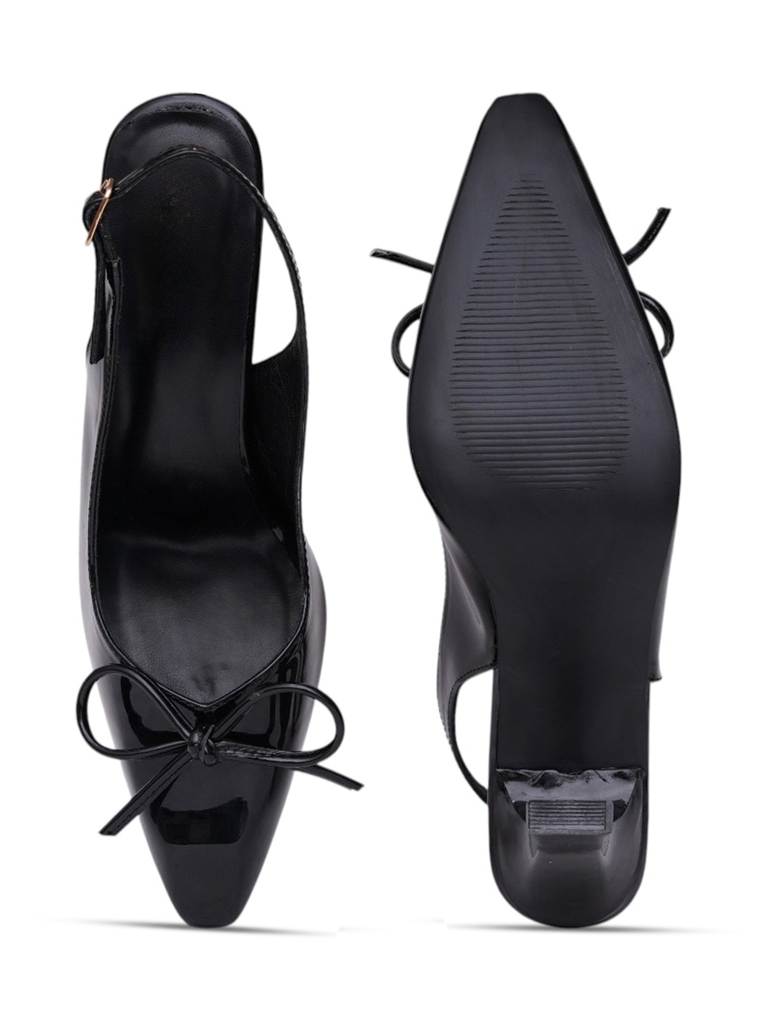 Twirl Bow Pointed Toe Slingback Heel
