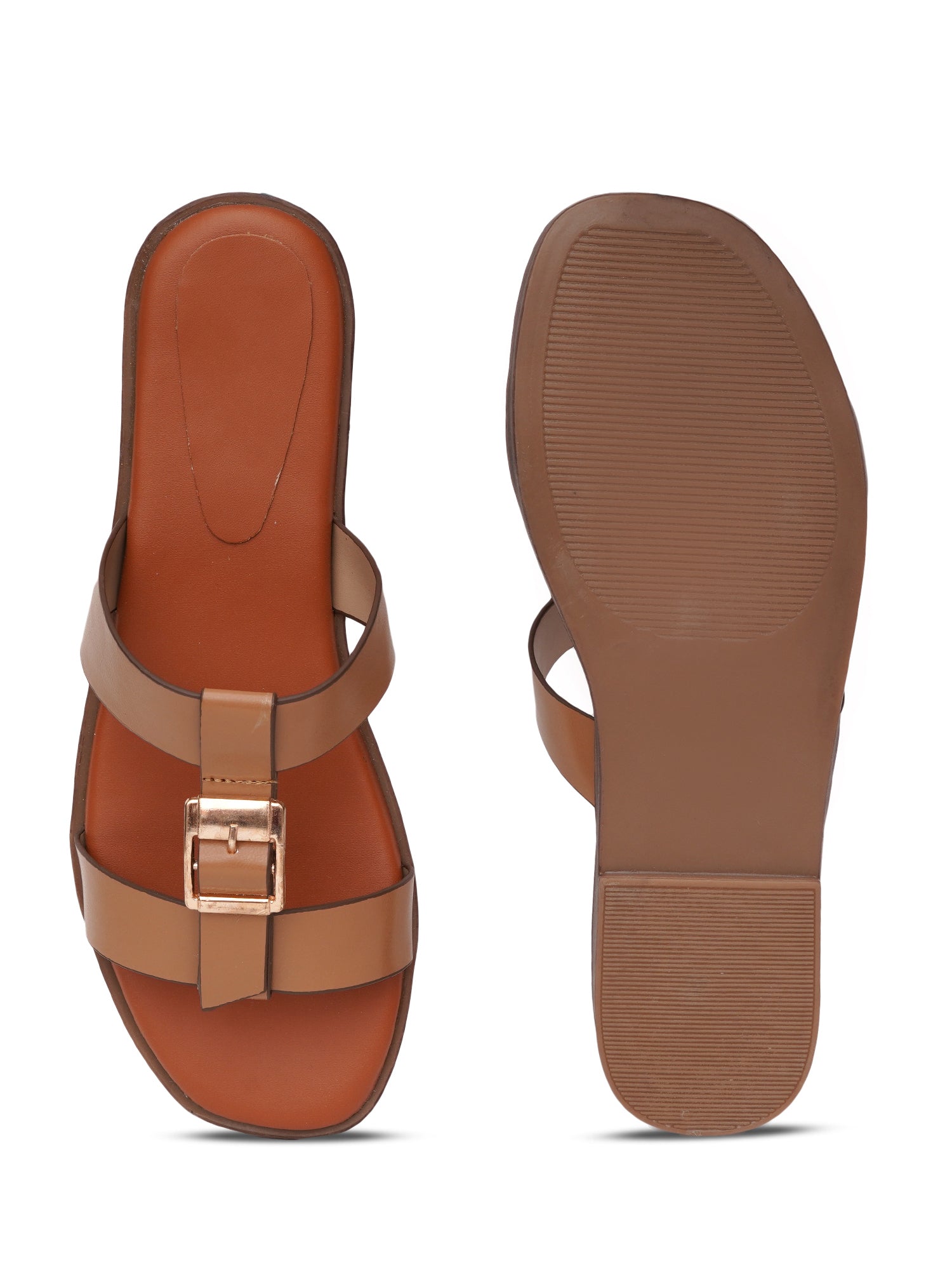 Dual Strap Casual Buckle Detail Flats