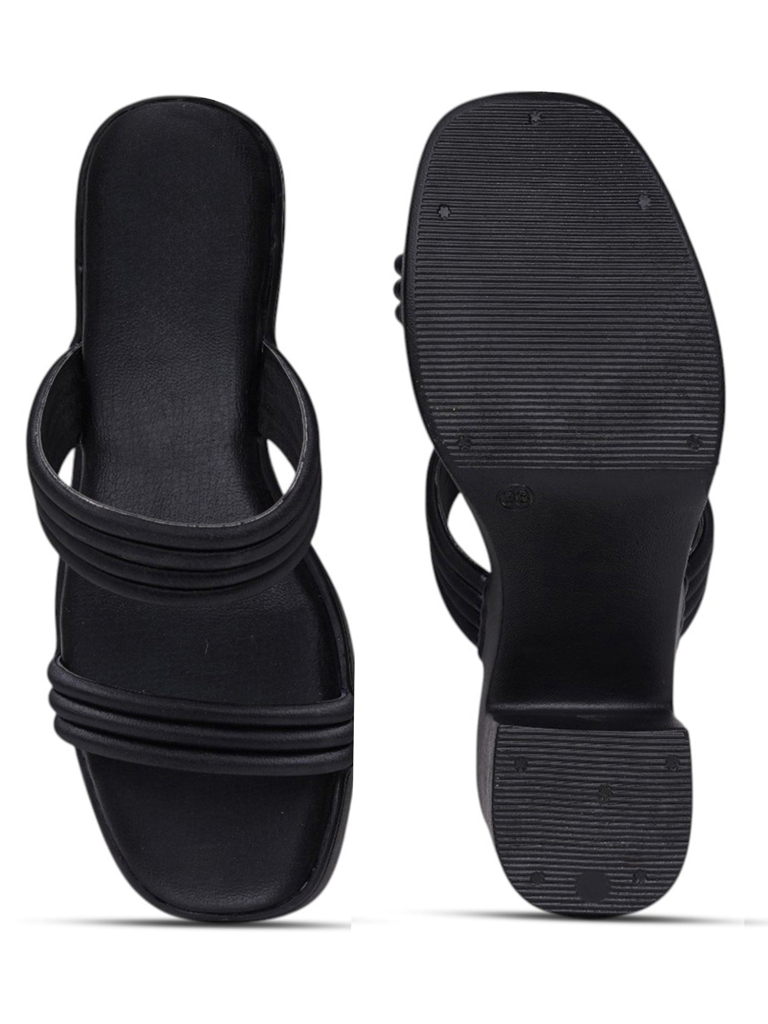 Trendy Padded Double-Strap Block Heel Sandals